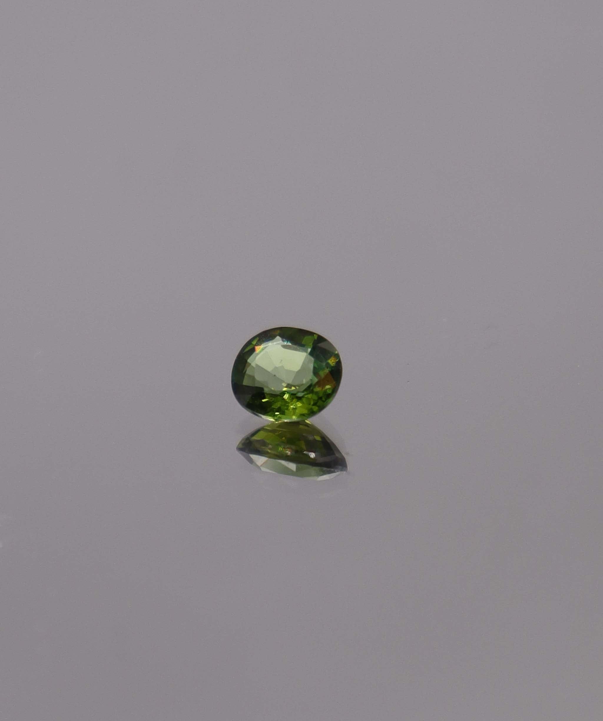 Luxury Promise 0.59ct Natural Tourmaline Mix Colour  Green Oval DXBS5903