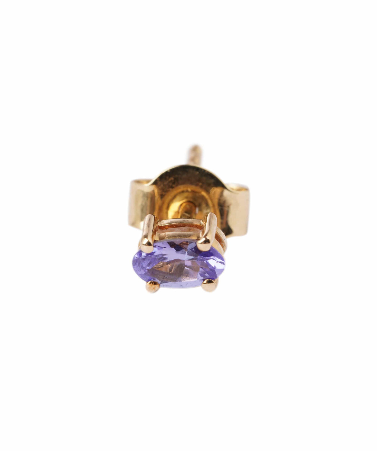 Luxury Promise 0.5ct Tanzanite 10k Yellow Gold Push & Post Earrings - 0.865g ANC2070
