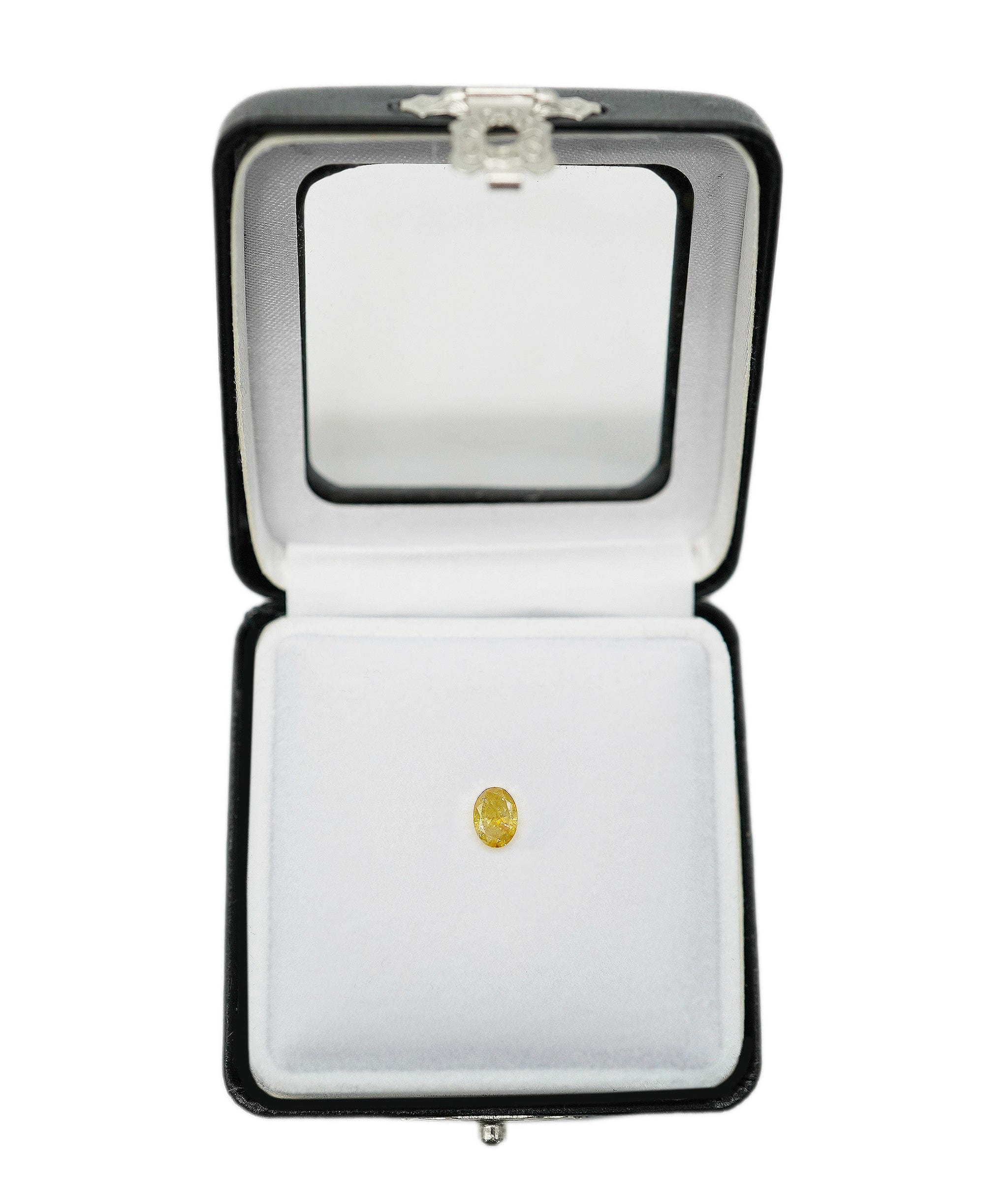 Luxury Promise 0.63ct YELLOW OVAL Rough Cut Diamond