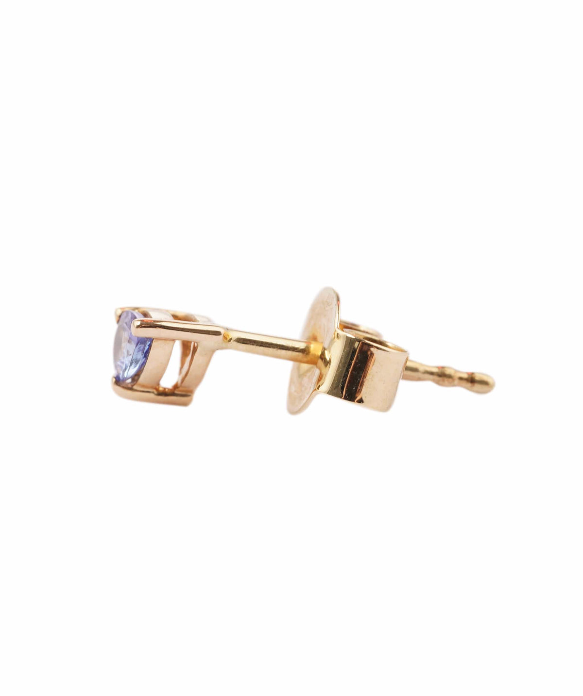 Luxury Promise 0.6ct Tanzanite 10k Yellow Gold Push & Post Earrings - 0.8g ANC2062