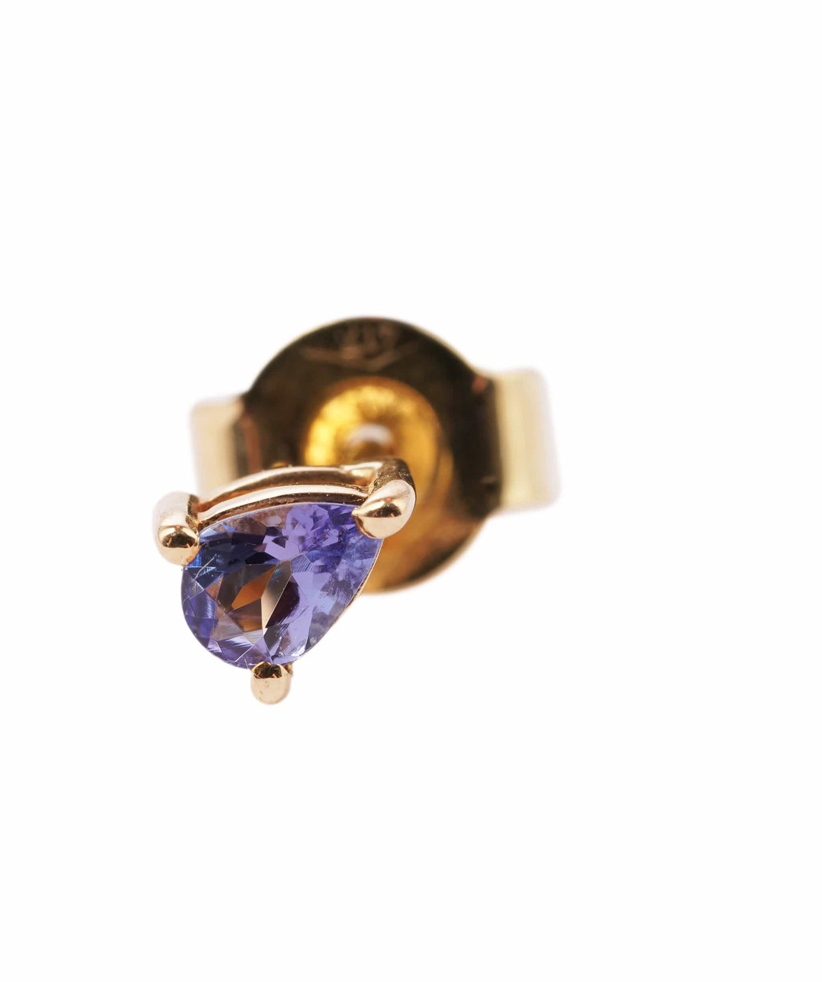 Luxury Promise 0.6ct Tanzanite 10k Yellow Gold Push & Post Earrings - 0.8g ANC2062