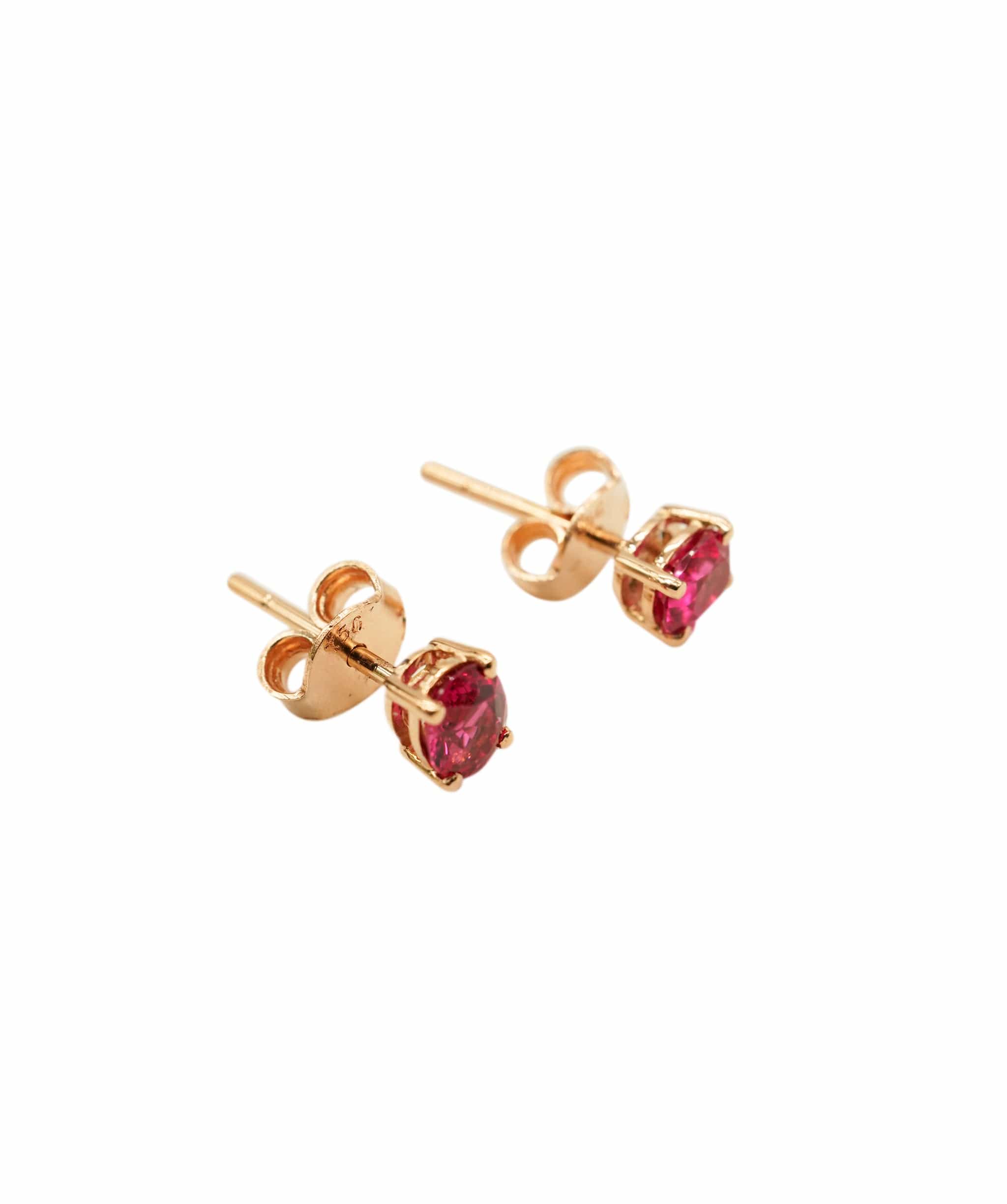 Luxury Promise 0.73ct Neon Pinkish Red Spinels RG studs RDC0414