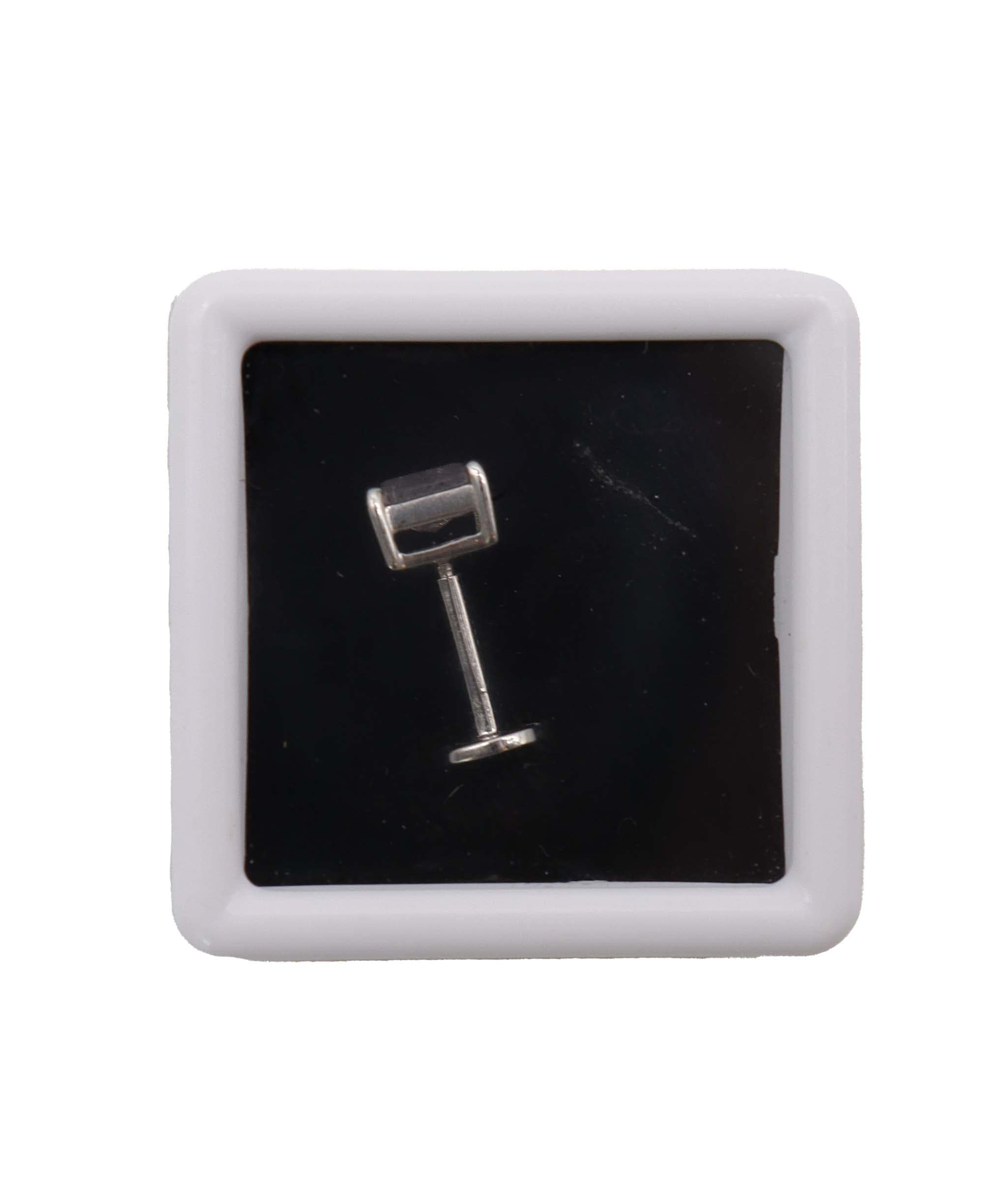 Luxury Promise 0.75CT Cushion Diamond Ear Stacker Flat Back Earring 18k White Gold  DXBG0003