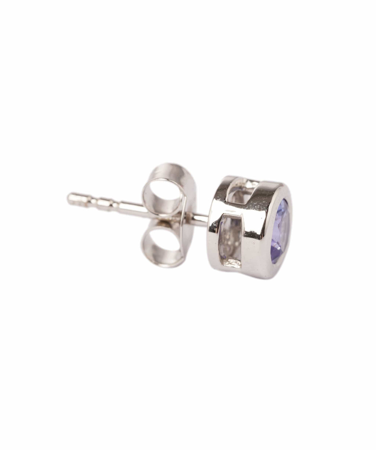 Luxury Promise 0.84ct Tanzanite 10k White Gold Push & Post Earrings - 1.88g ANC2066