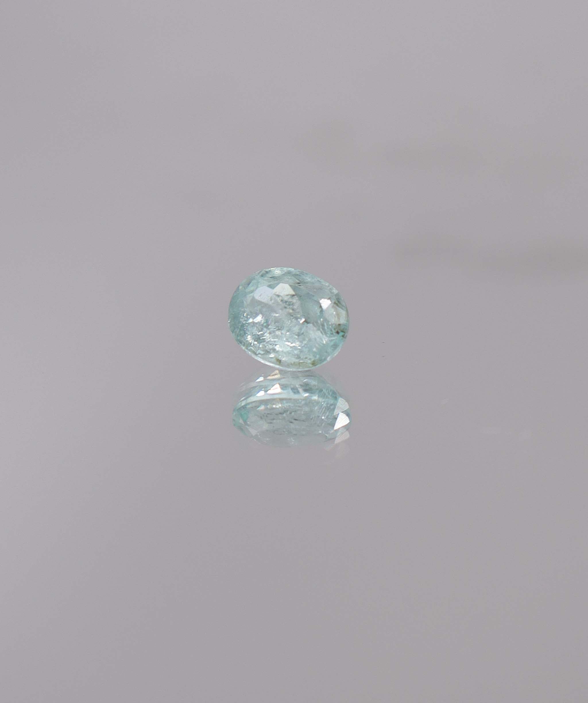 Luxury Promise 0.85ct Neon Greenish Blue Paraiba 20 DXBS5479