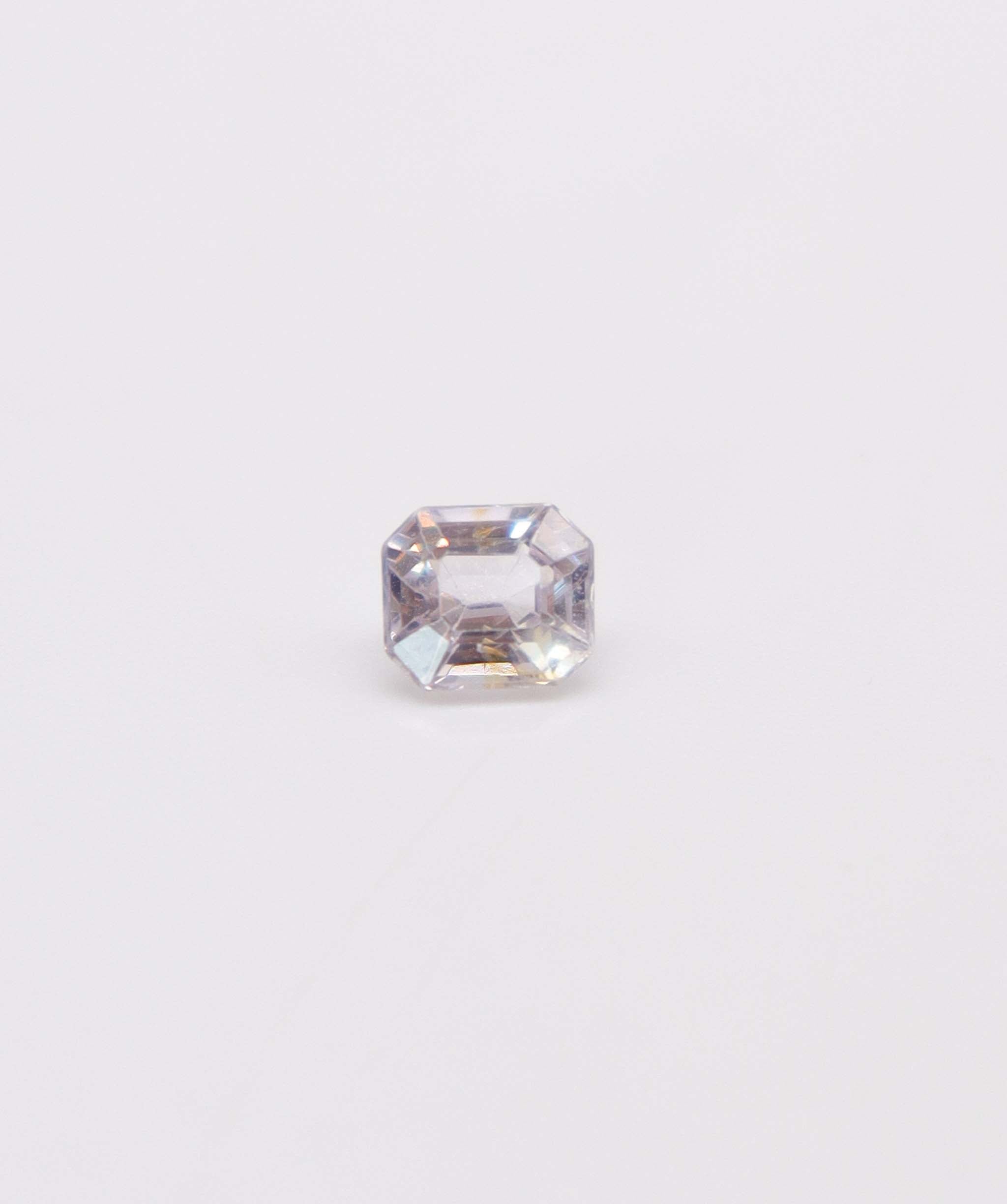 Luxury Promise 0.85ct pink Emerald Cut Spinel and tourmaline 0.6 DXBS4868