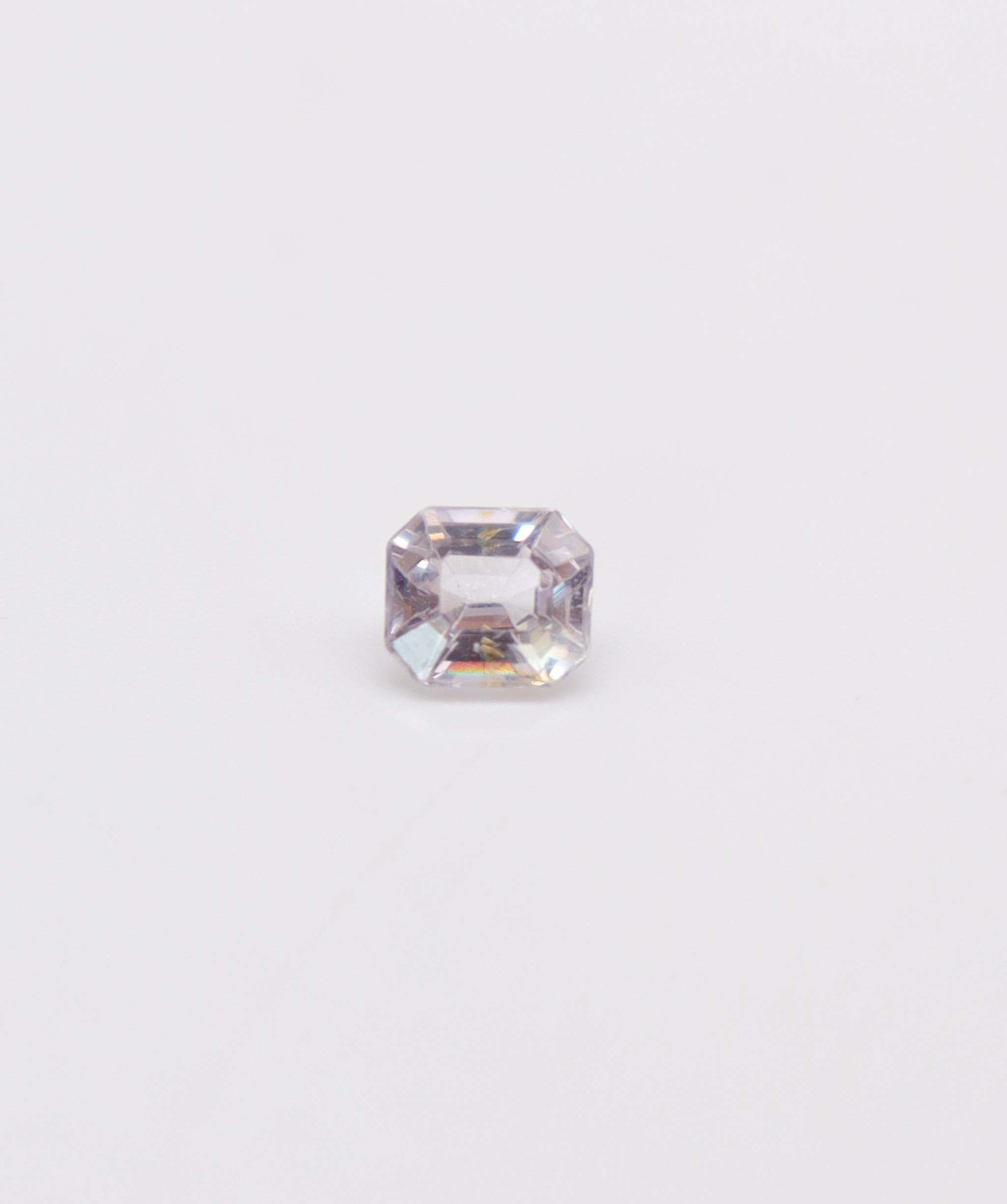 Luxury Promise 0.85ct pink Emerald Cut Spinel and tourmaline 0.6 DXBS4868