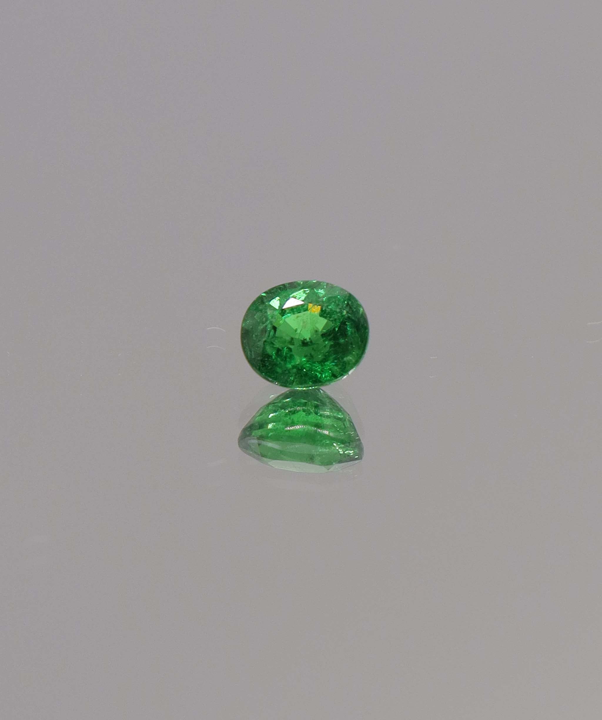 Luxury Promise 0.91ct Oval Tsavorite DXBCS1145