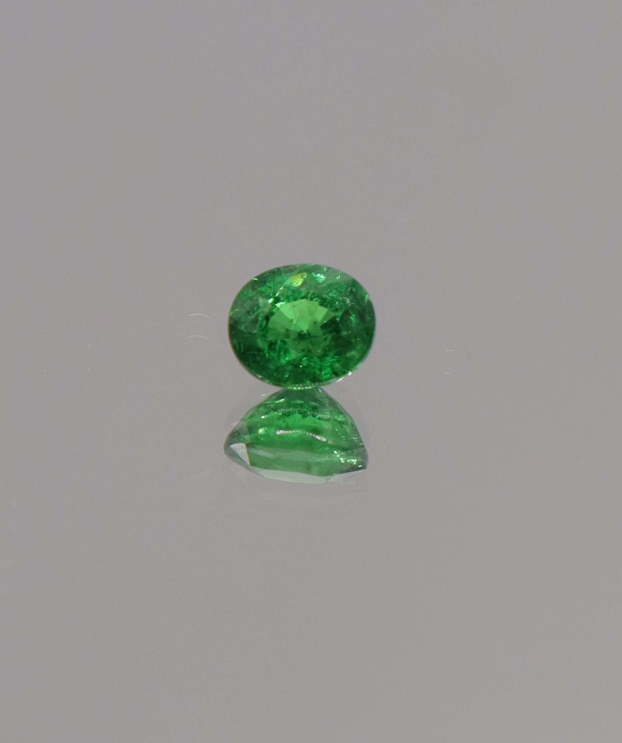 Luxury Promise 0.91ct Oval Tsavorite DXBCS1145