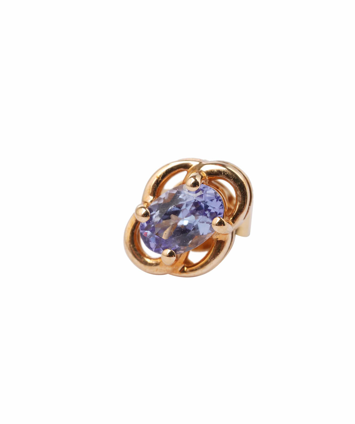 Luxury Promise 0.98ct Tanzanite 10k Yellow Gold Push & Post Earrings - 1.93g ANC2068