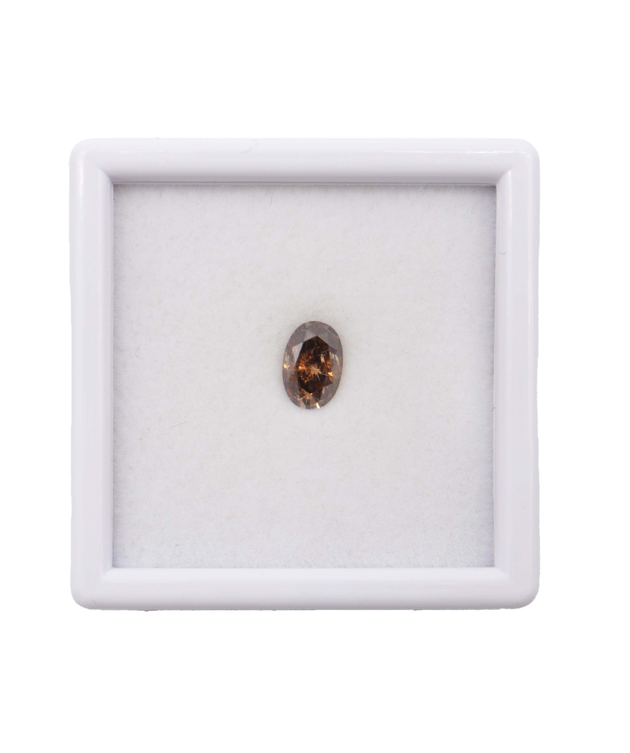 Luxury Promise 1.00ct Cognac Oval Shap Diamond DXBS4489