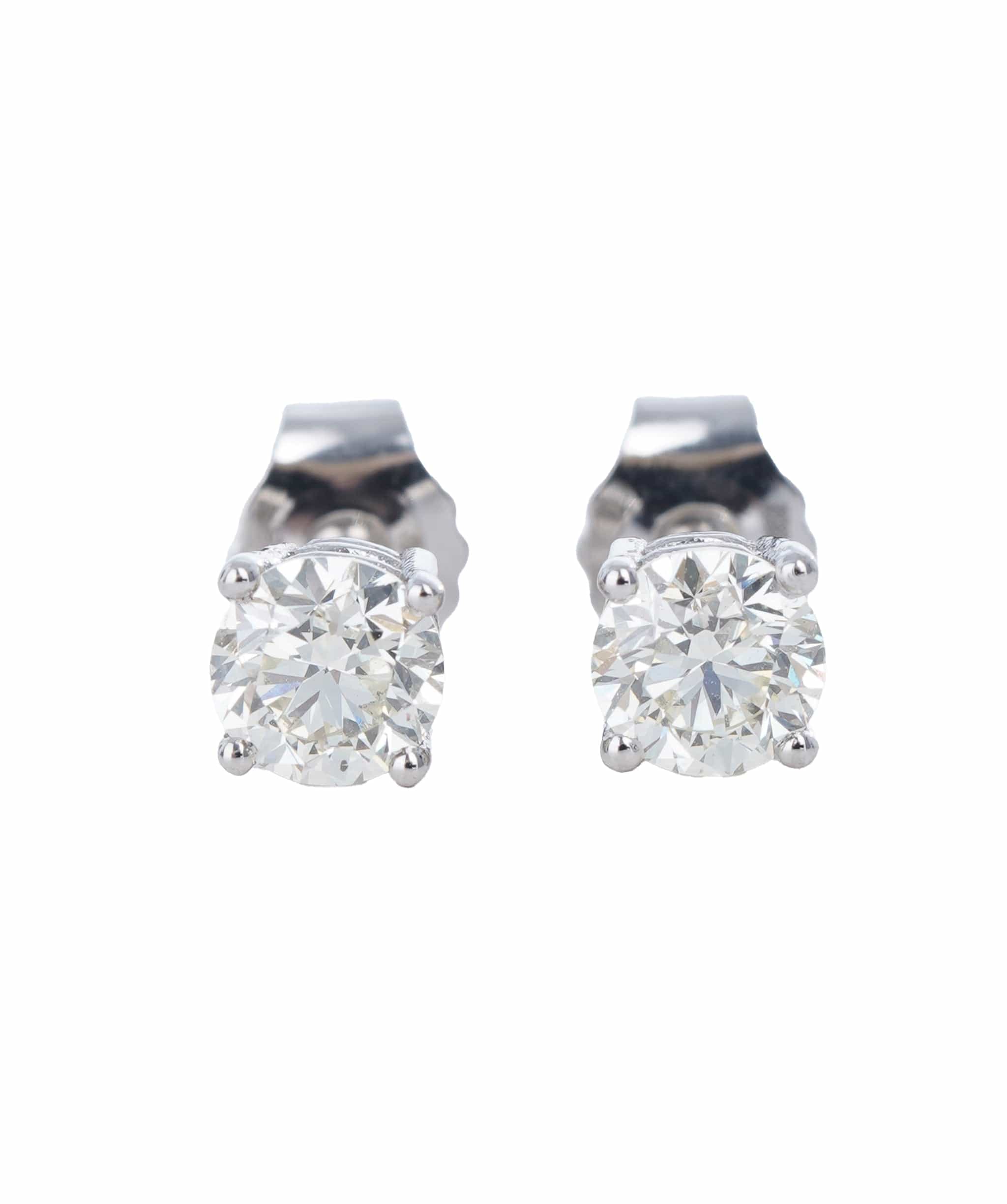 Luxury Promise 1.01 ct ROUND DIAMOND PLATINUM EARRINGS ANL-S21-2