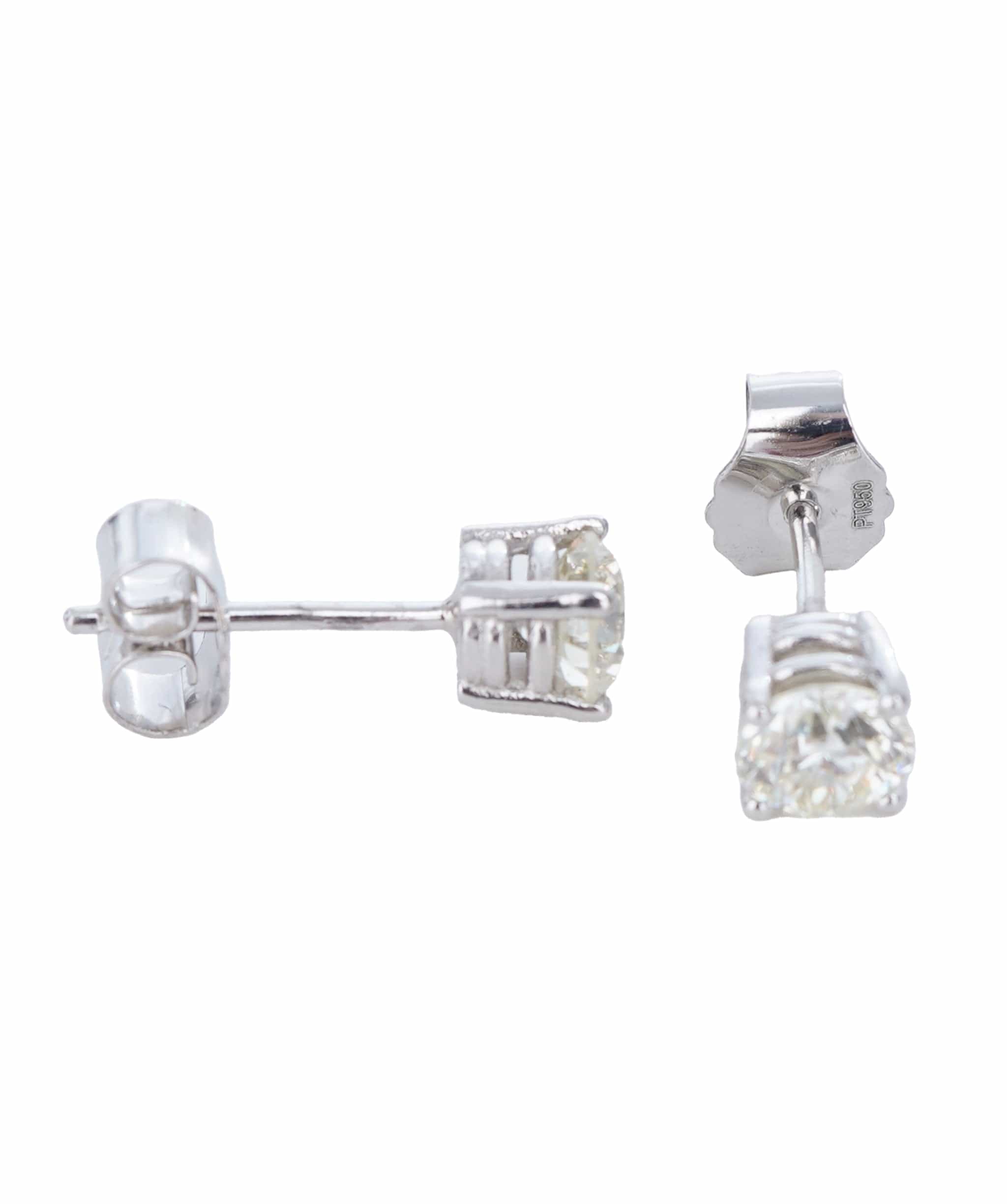 Luxury Promise 1.01 ct ROUND DIAMOND PLATINUM EARRINGS ANL-S21-2