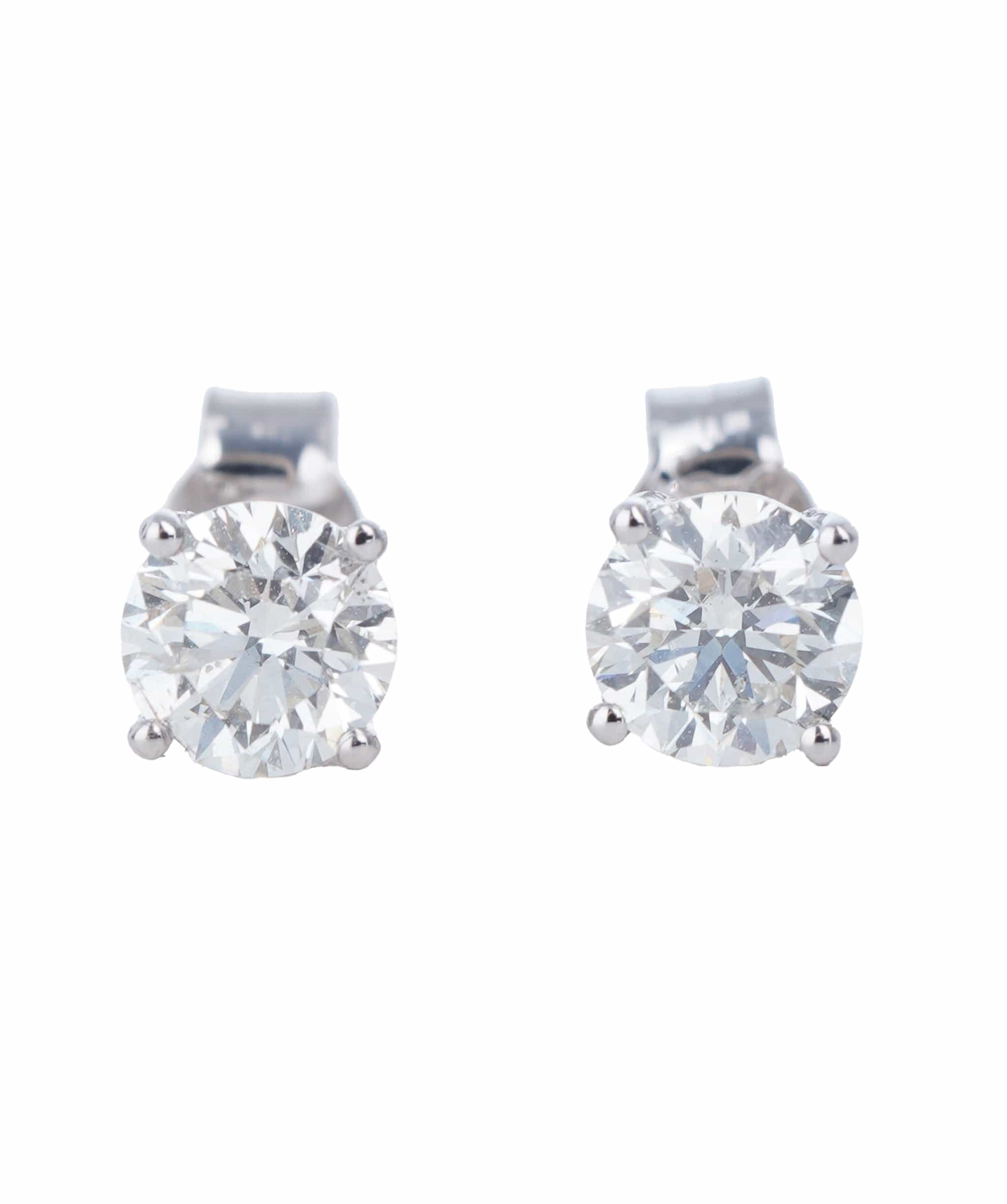 Luxury Promise 1.01 ct ROUND DIAMOND WHITE GOLD EARRINGS ANL-S21-3