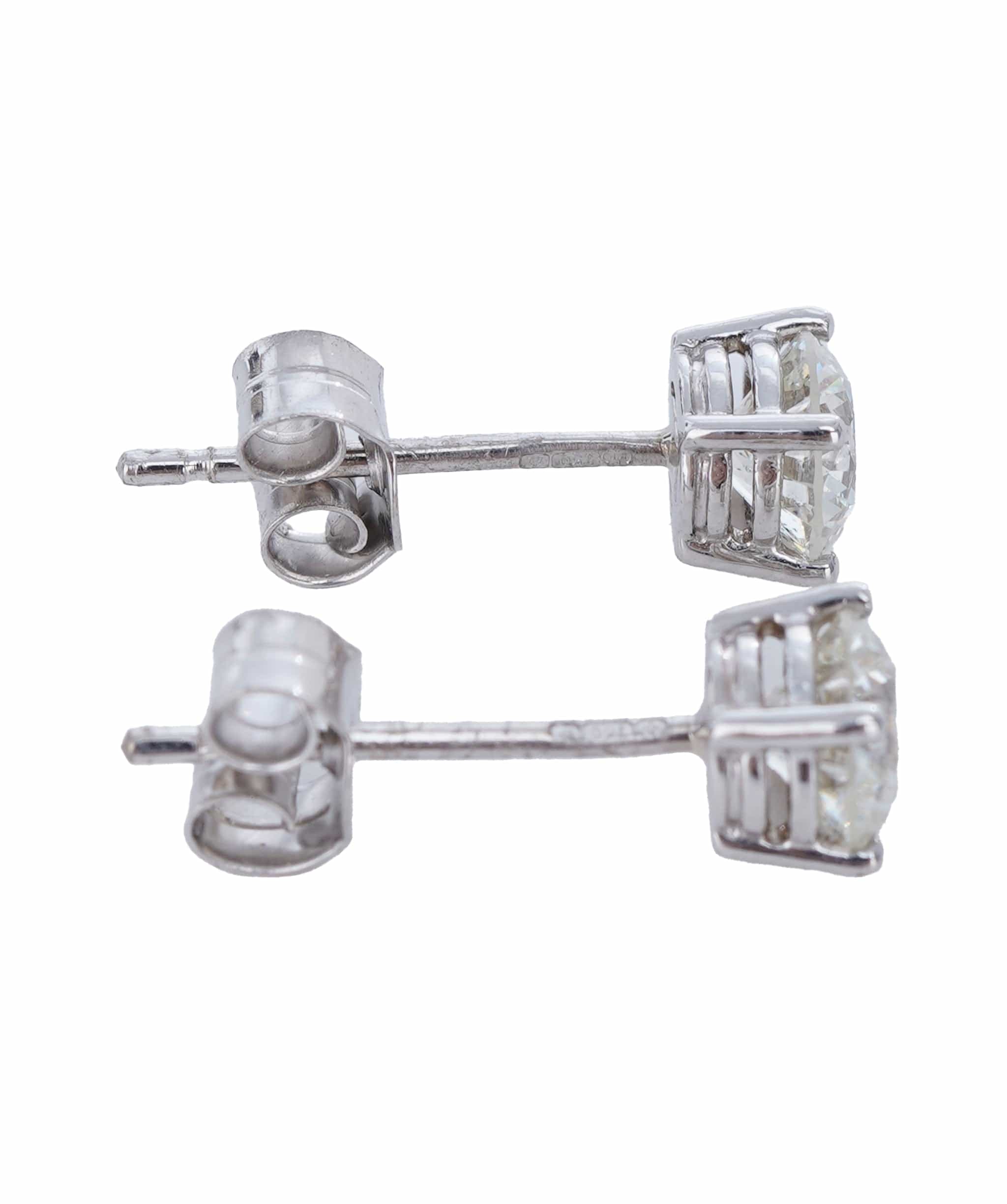 Luxury Promise 1.01 ct ROUND DIAMOND WHITE GOLD EARRINGS ANL-S21-3