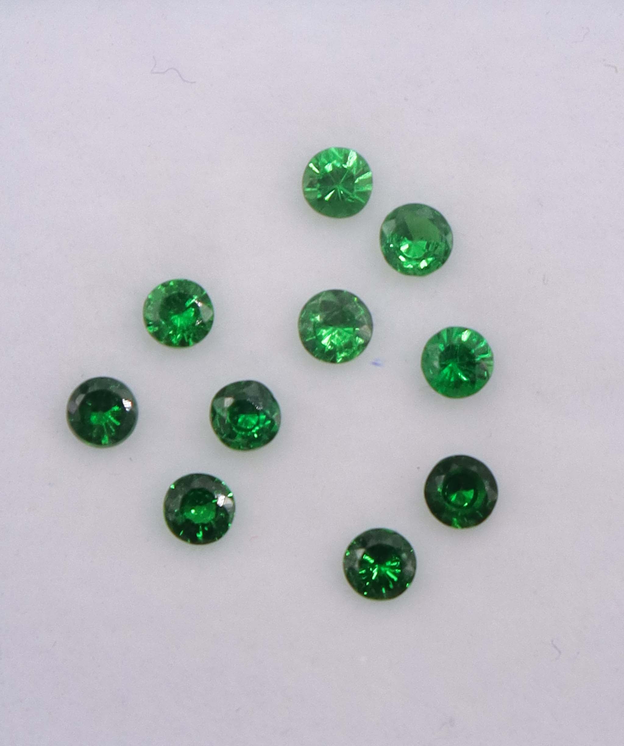 Luxury Promise 1.04ct Tsavorite Round 10pcs DXBCS1322