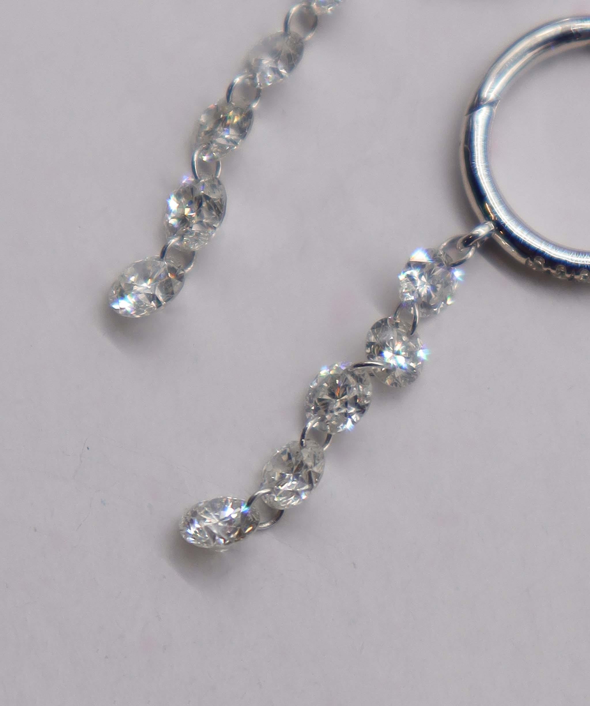 Luxury Promise 1.06ct SMALL DIAMONDS WHITE FULLCUT EARRINGS E7891