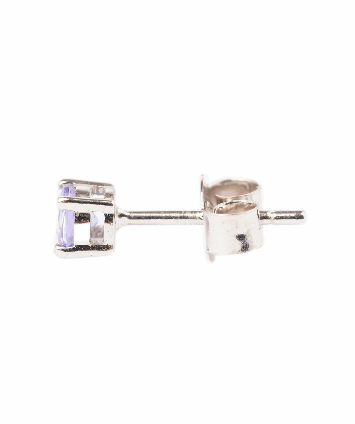 Luxury Promise 1.07ct Tanzanite 10k White Gold Push & Post Earrings - 1.7g ANC2072
