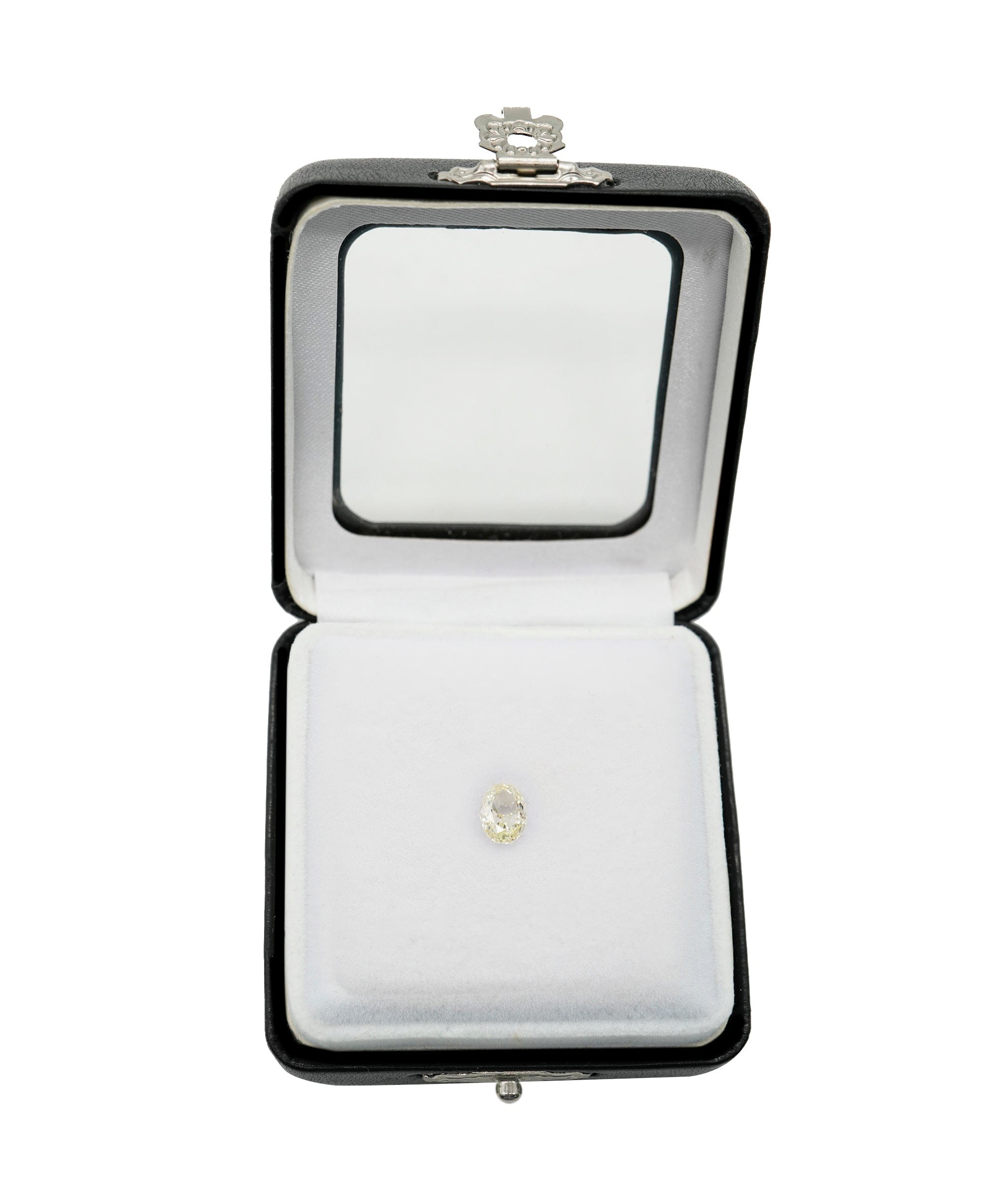 Luxury Promise 1.08ct LIGHT FANCY YELLOW ANTIQUE-OVAL DIAMOND DBXN0386