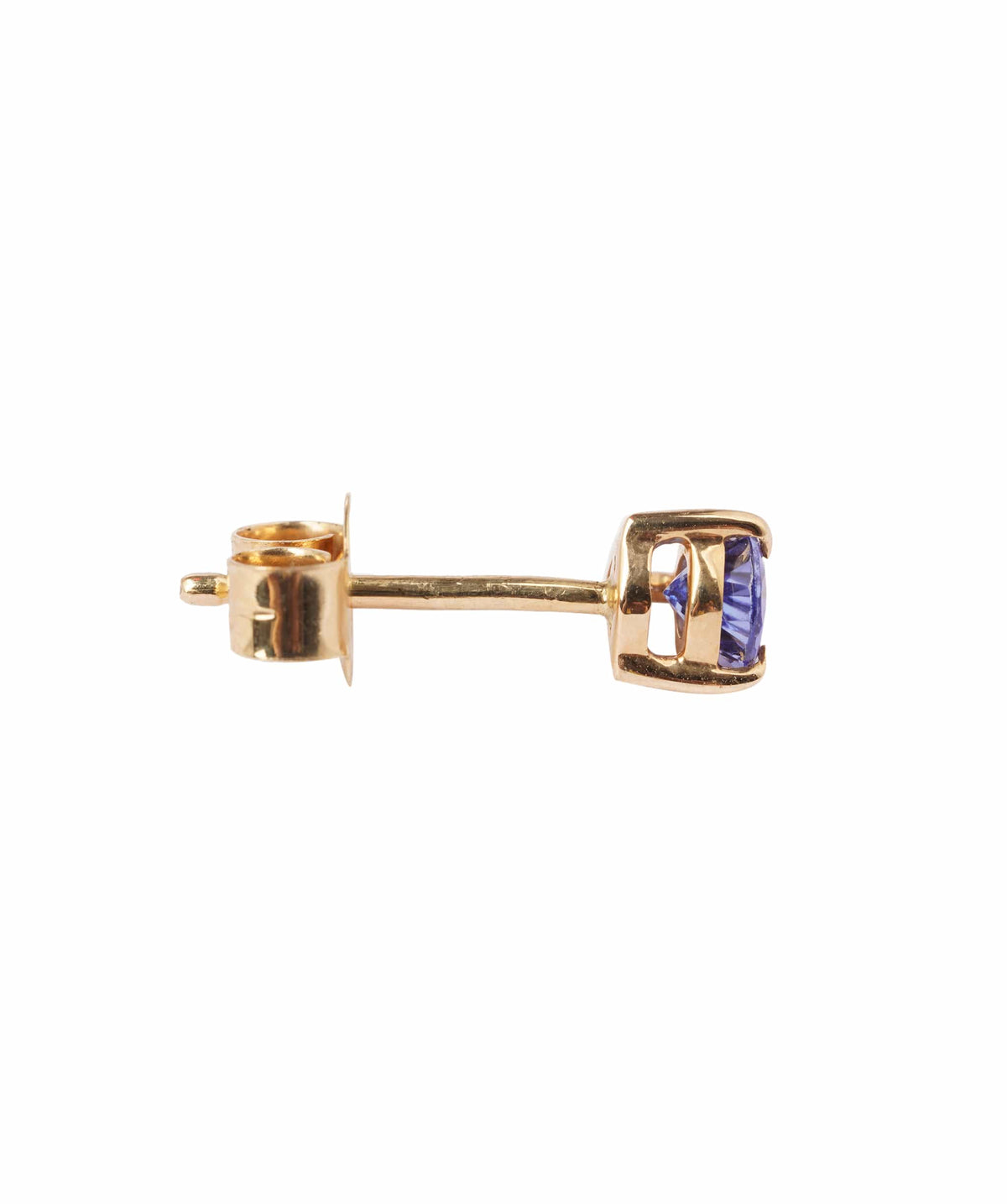 Luxury Promise 1.1ct Tanzanite 10k Yellow Gold Push & Post Earrings - 1.98g ANC2074