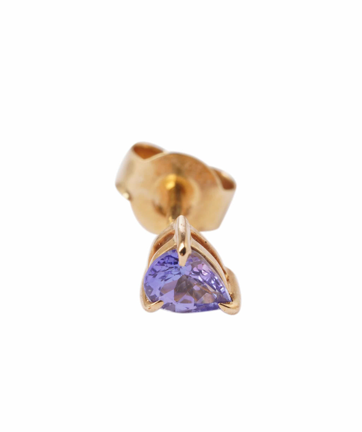 Luxury Promise 1.1ct Tanzanite 10k Yellow Gold Push & Post Earrings - 1.98g ANC2074