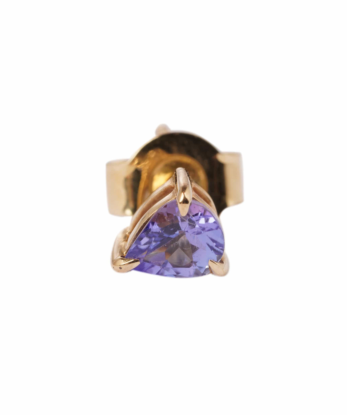 Luxury Promise 1.1ct Tanzanite 10k Yellow Gold Push & Post Earrings - 1.98g ANC2074