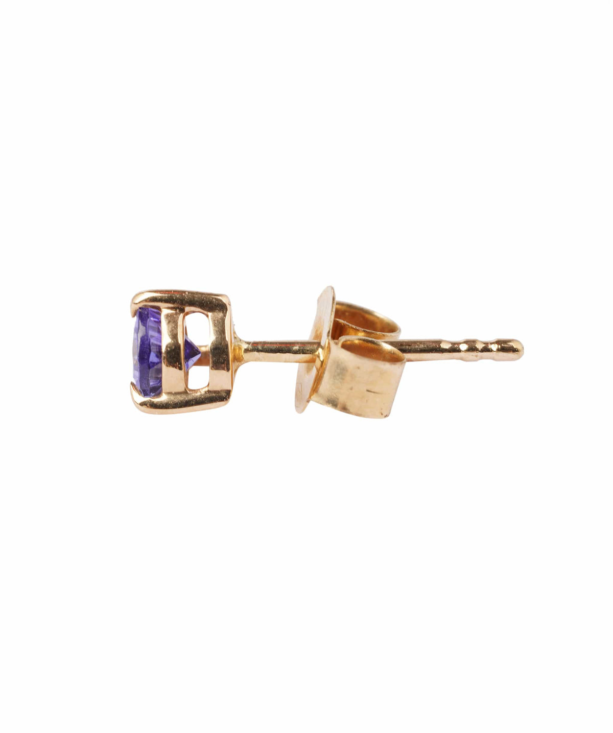 Luxury Promise 1.1ct Tanzanite 10k Yellow Gold Push & Post Earrings - 1.98g ANC2074