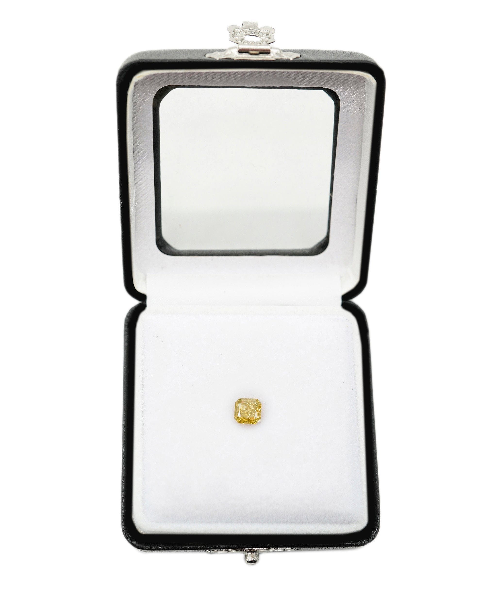Luxury Promise 1.32ct Natural Fancy Intense Orange Square Radiant Diamond Anl-s12-12