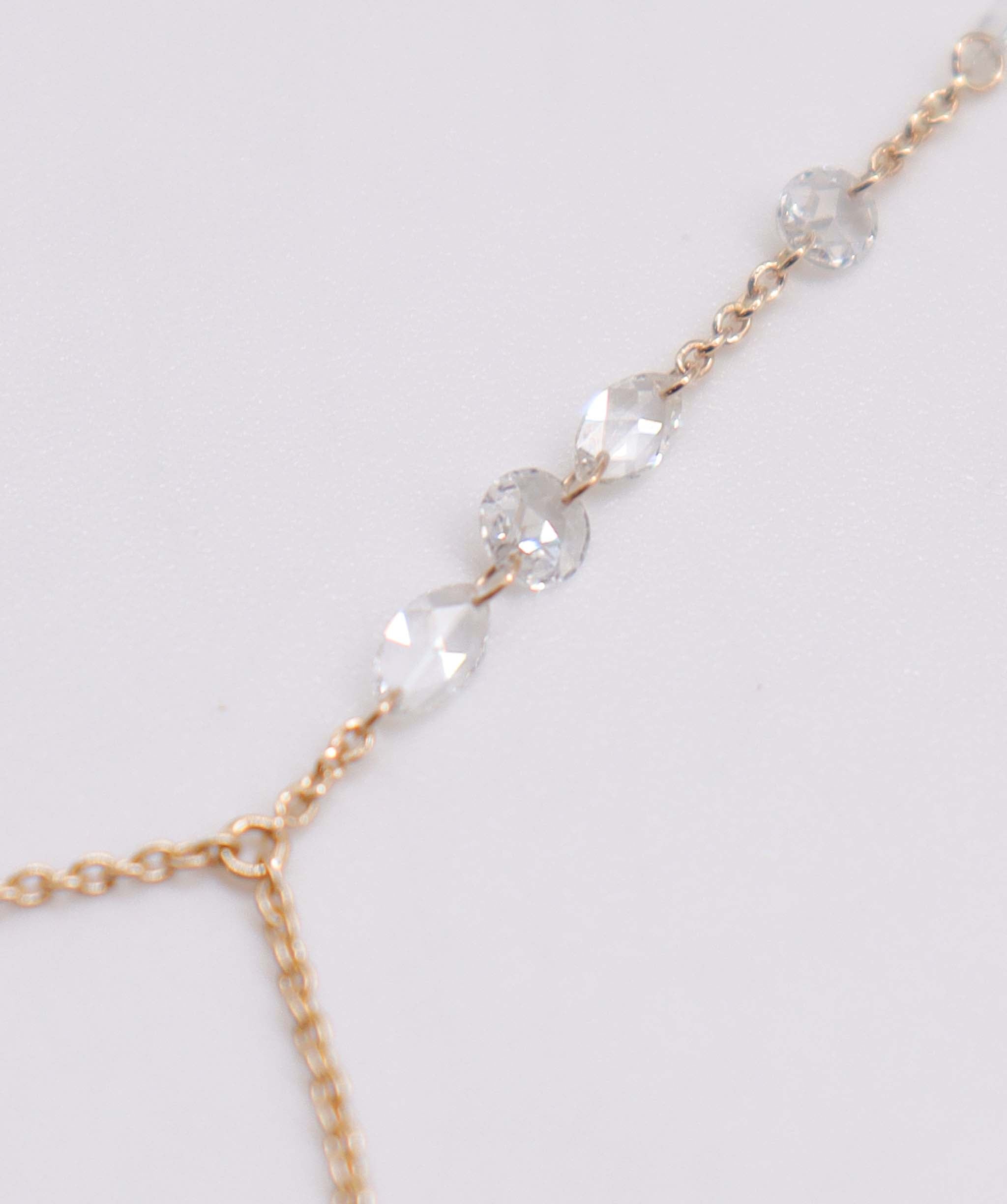 Luxury Promise 1.32CT White Rosecut Diamonds  HANDCHAIN B3392
