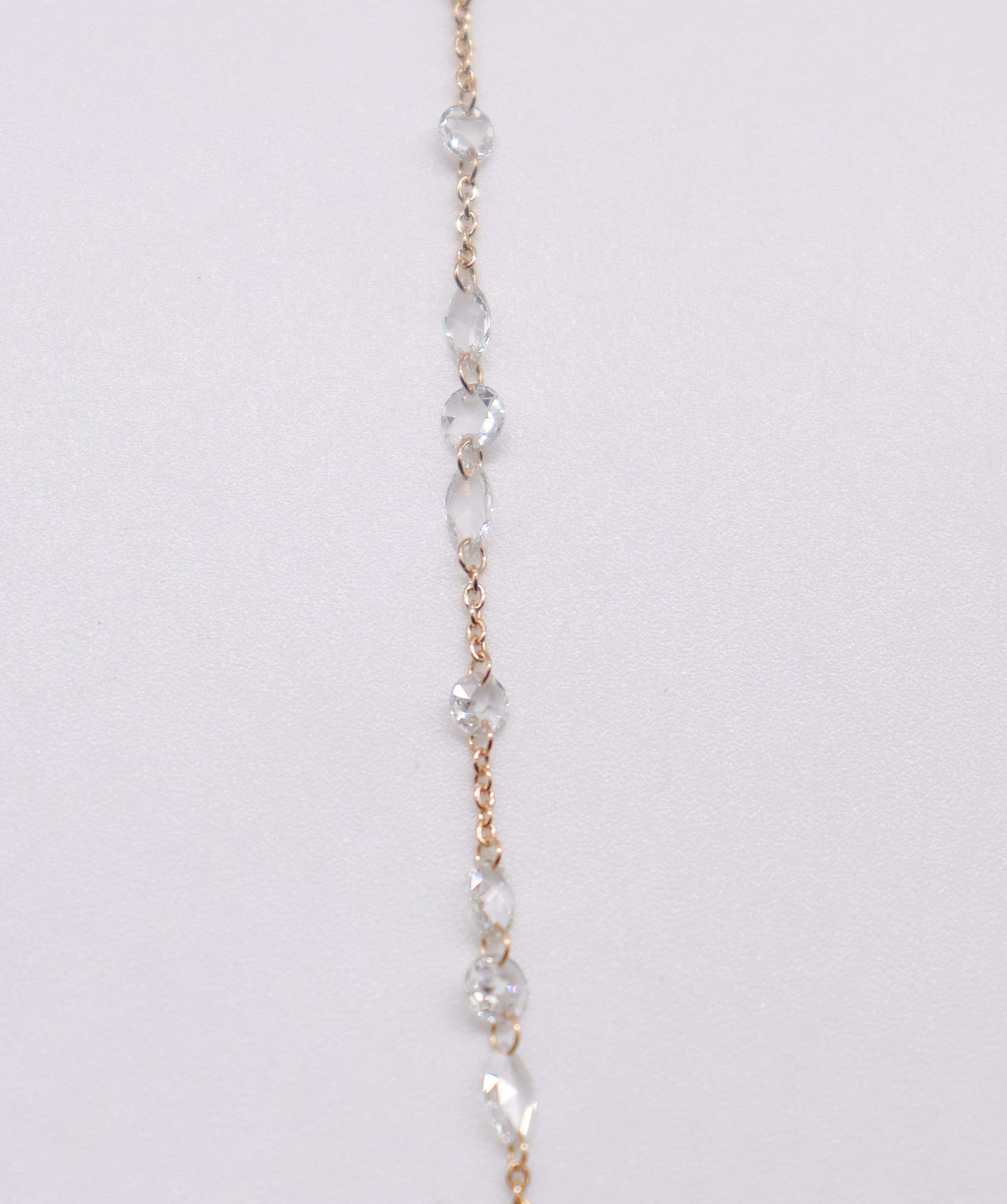 Luxury Promise 1.32CT White Rosecut Diamonds  HANDCHAIN B3392