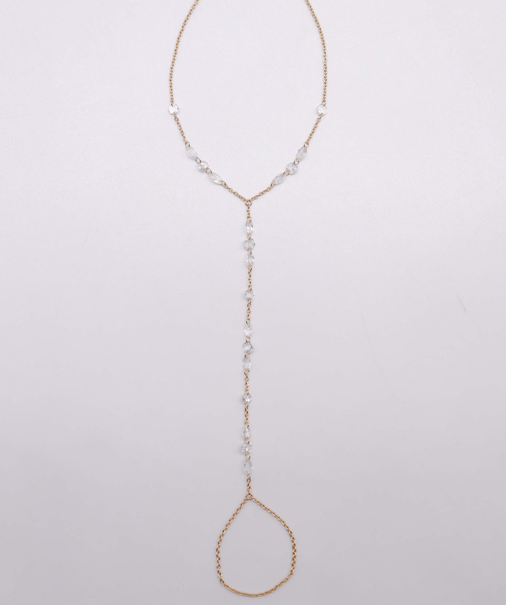 Luxury Promise 1.32CT White Rosecut Diamonds  HANDCHAIN B3392