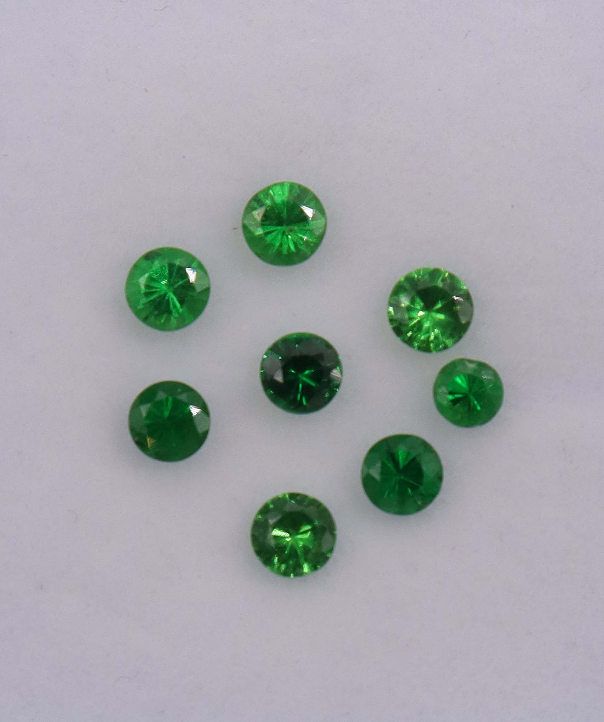 Luxury Promise 1.39ct Tsavorite Round 8pcs DXBCS1324