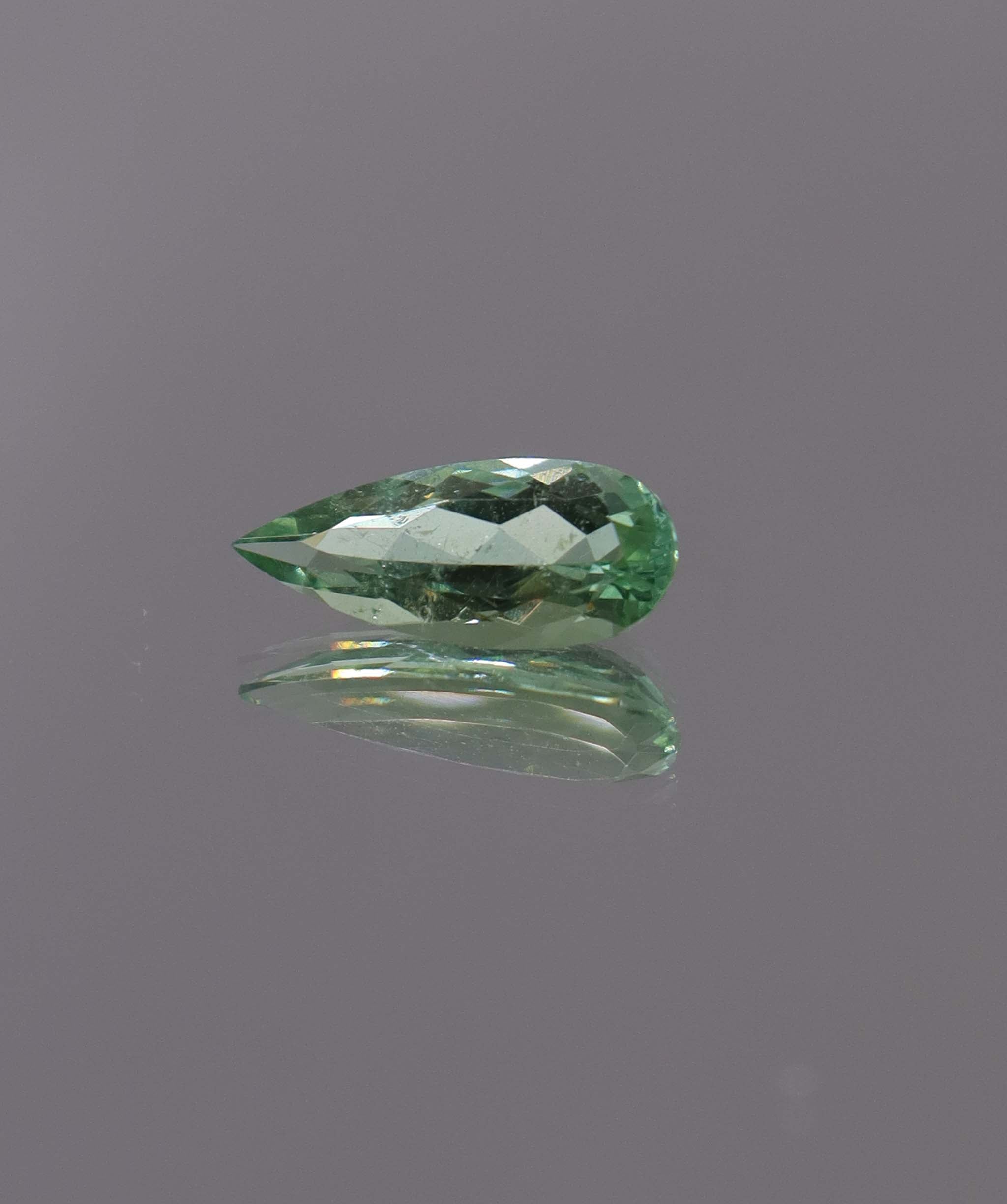 Luxury Promise 1.41ct Neon Green Paraiba Pear (Eye Clean) DXBCS1307