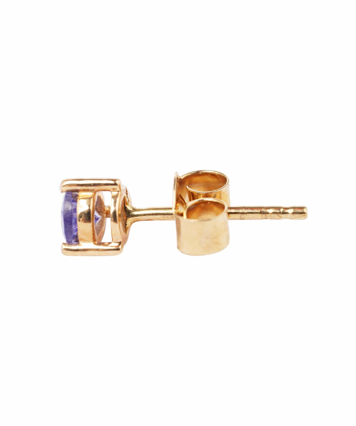 Luxury Promise 1.4ct Tanzanite 10k Yellow Gold Push & Post Earrings - 2.15g ANC2073