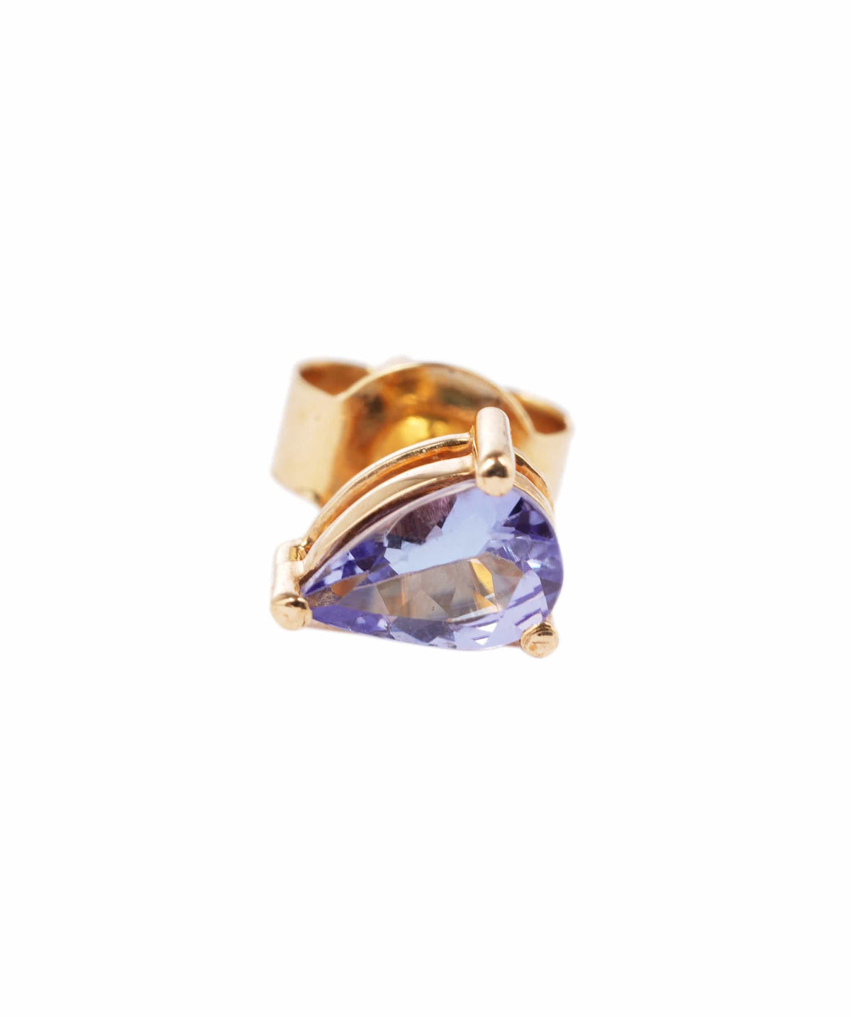 Luxury Promise 1.4ct Tanzanite 10k Yellow Gold Push & Post Earrings - 2.15g ANC2073