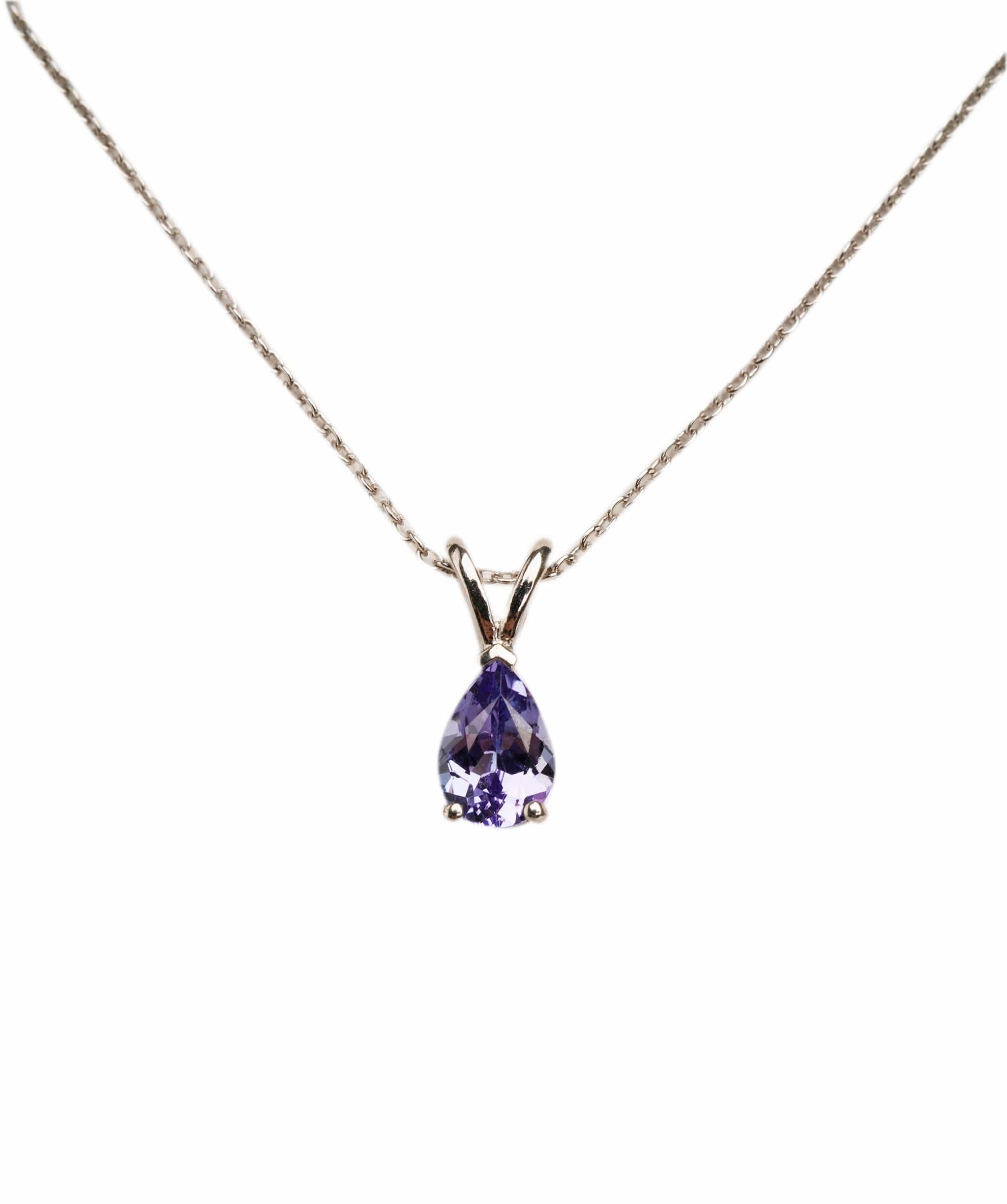 Luxury Promise 1.4ct Tanzanite 925 Silver White Pendant ALC3047
