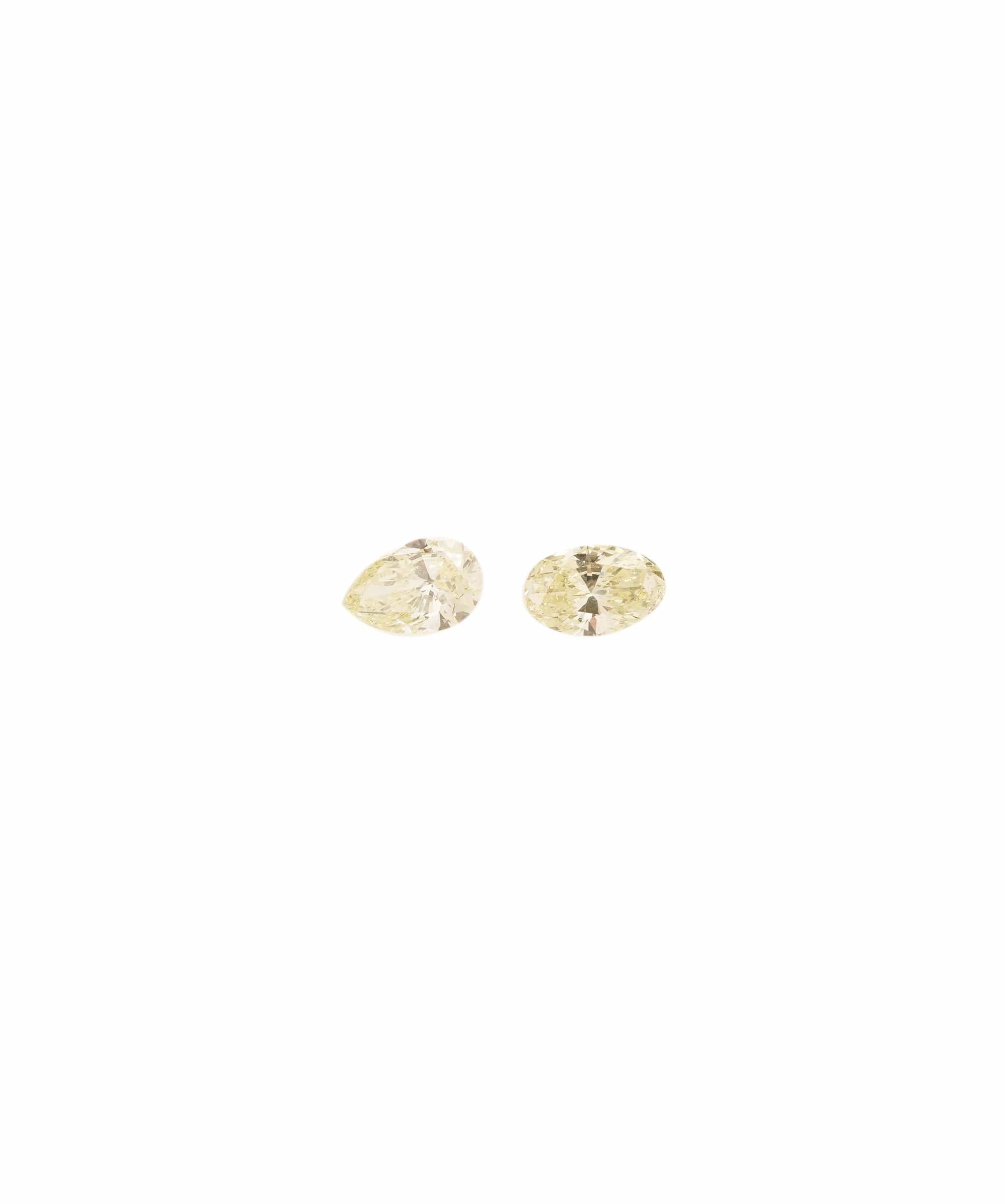 Luxury Promise 1.52CT LIGHT YELLOW OVAL/PEAR SHAPE DIAMOND ANL-S39-26