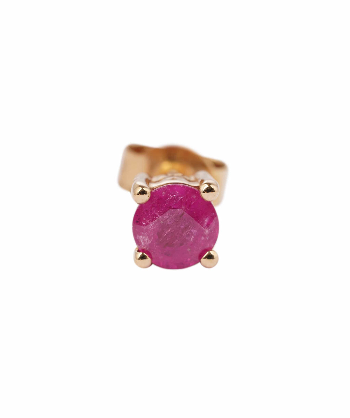 Luxury Promise 1.566ct Ruby 9K Yellow Gold Push & Post Earrings - 1.796g ANC2047