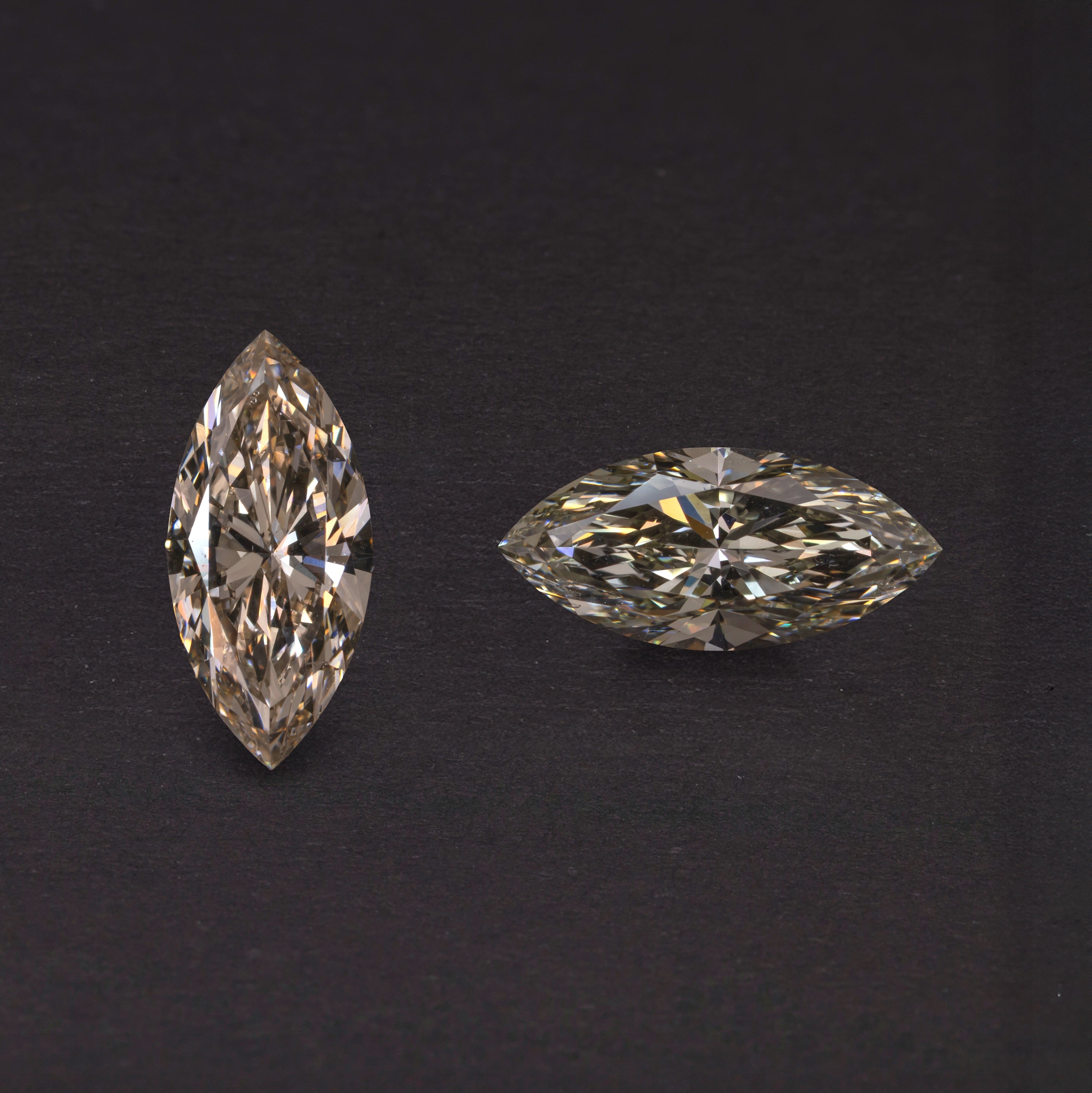 Luxury Promise 1.66crt Forest green and roseglow pink Marquise Diamond ANC1412