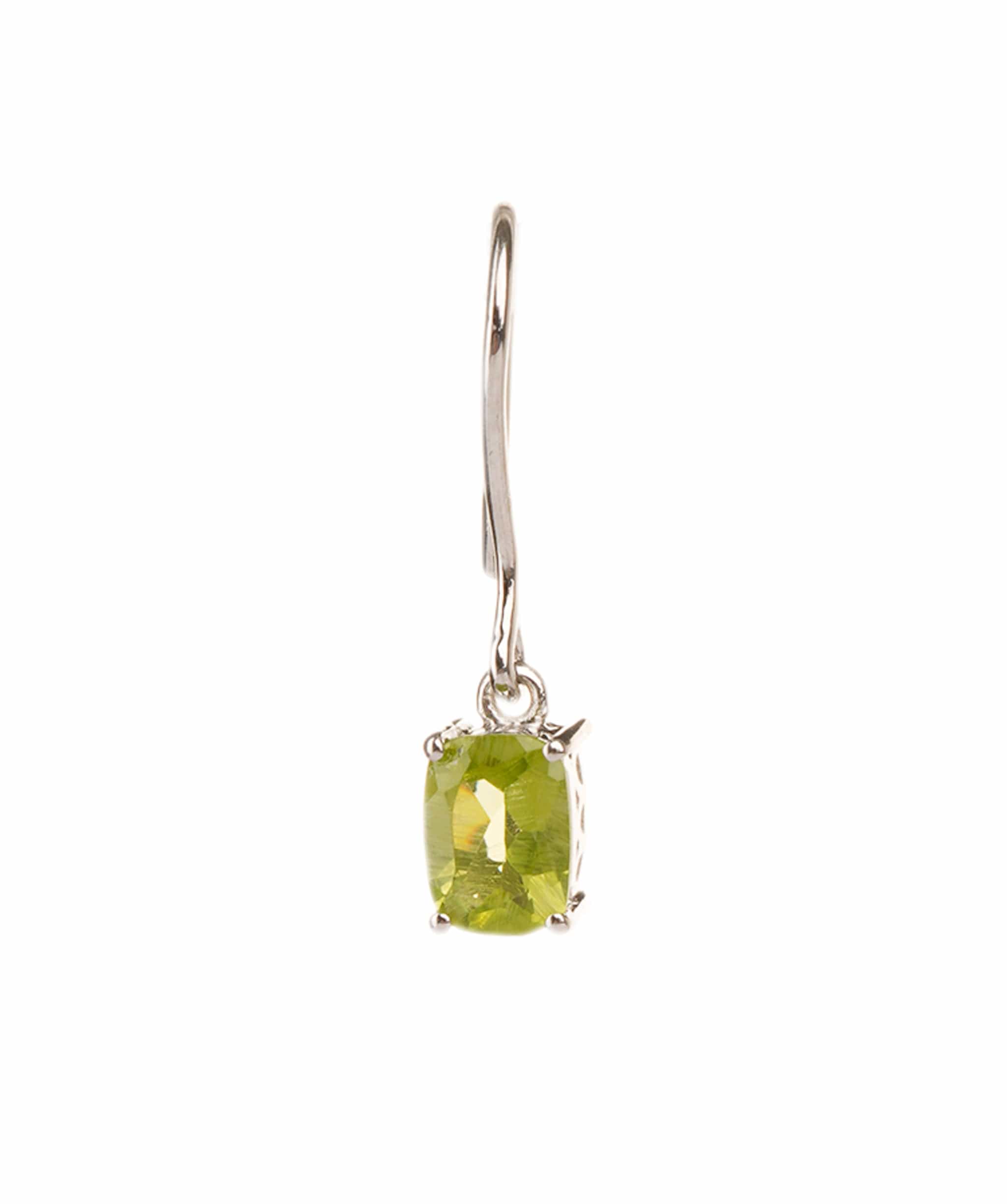 Luxury Promise 1.66ct Peridot 925 Silver White Ear Wire Earrings ALC3068