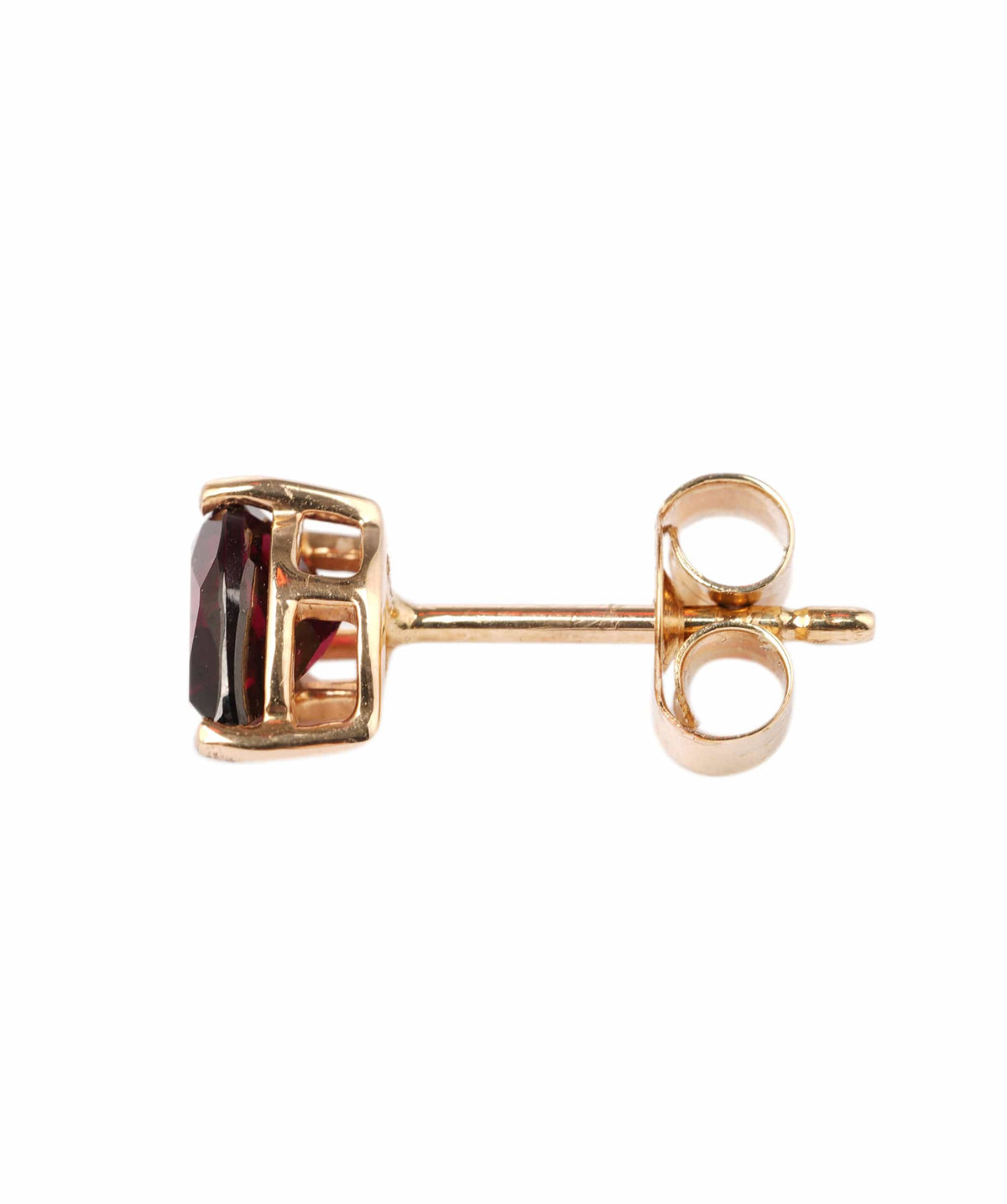 Luxury Promise 1.7ct Rhodolite 9K Yellow Gold Push & Post Earrings - 1.336g ANC2050