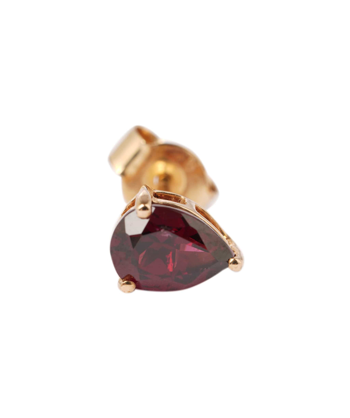 Luxury Promise 1.7ct Rhodolite 9K Yellow Gold Push & Post Earrings - 1.336g ANC2050