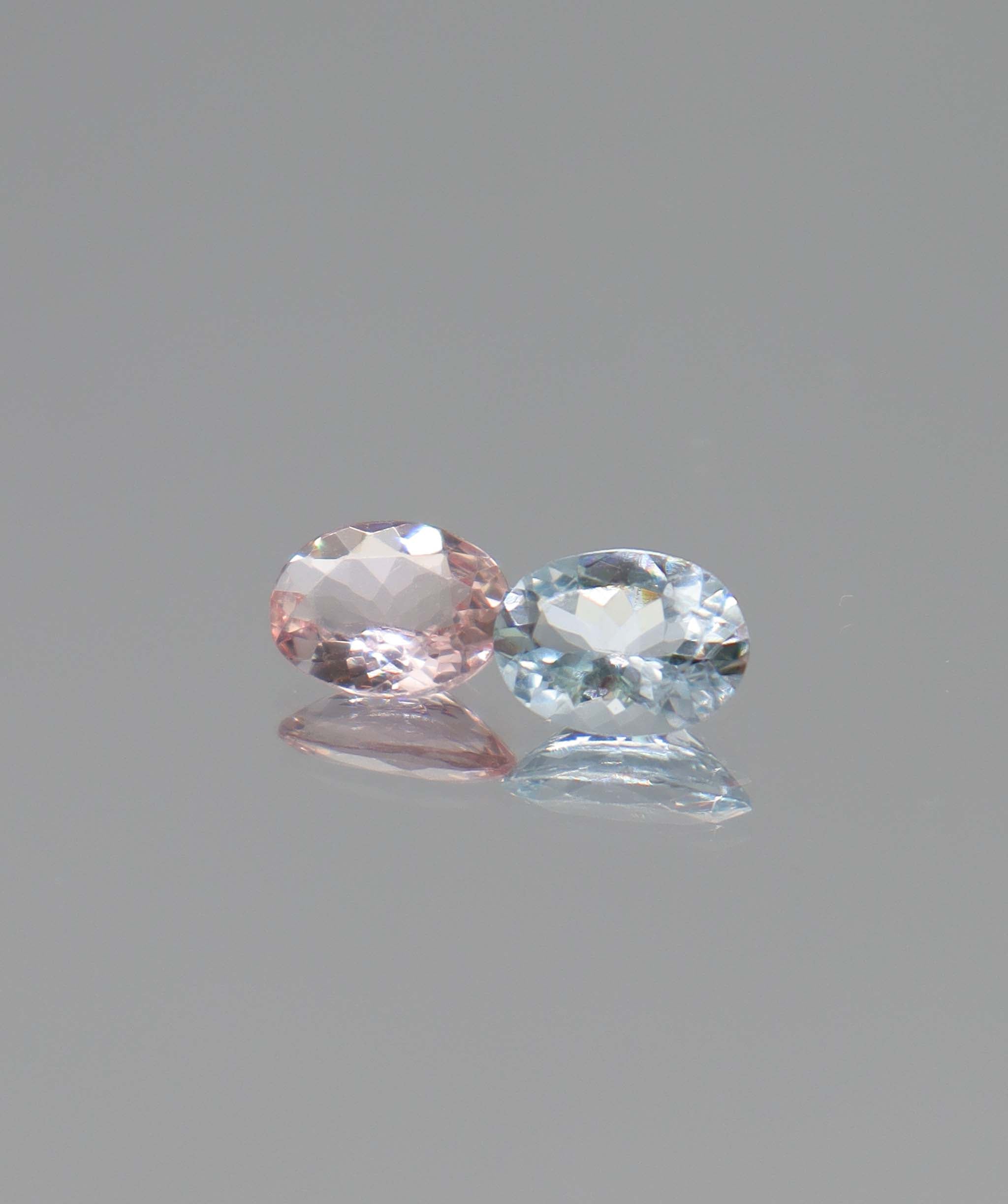 Luxury Promise 1.81ct Aqua and Morganite Pair DXBCS2482