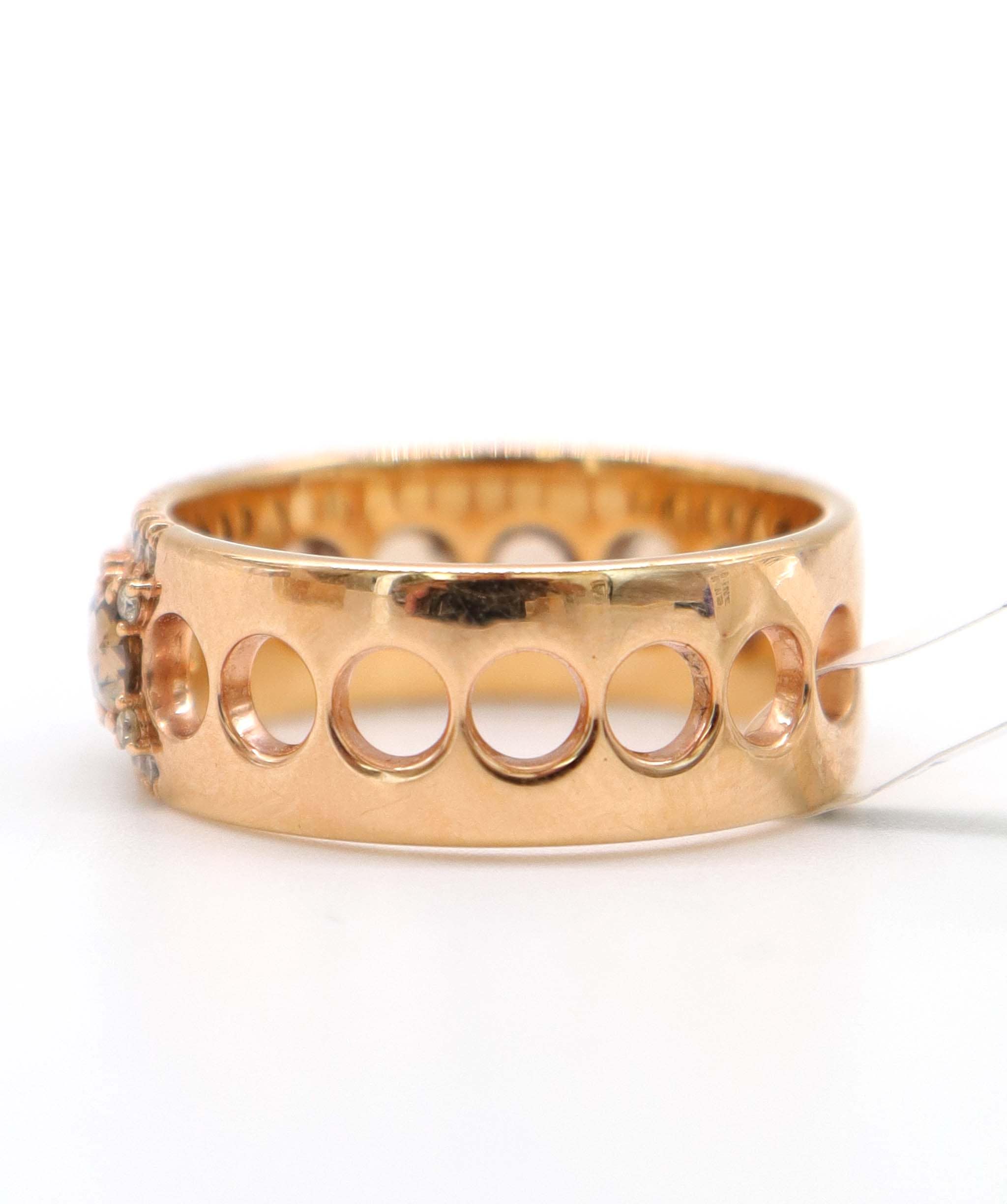 Luxury Promise 1.81ct LB SD BROWN  ROSECUT RING R2893