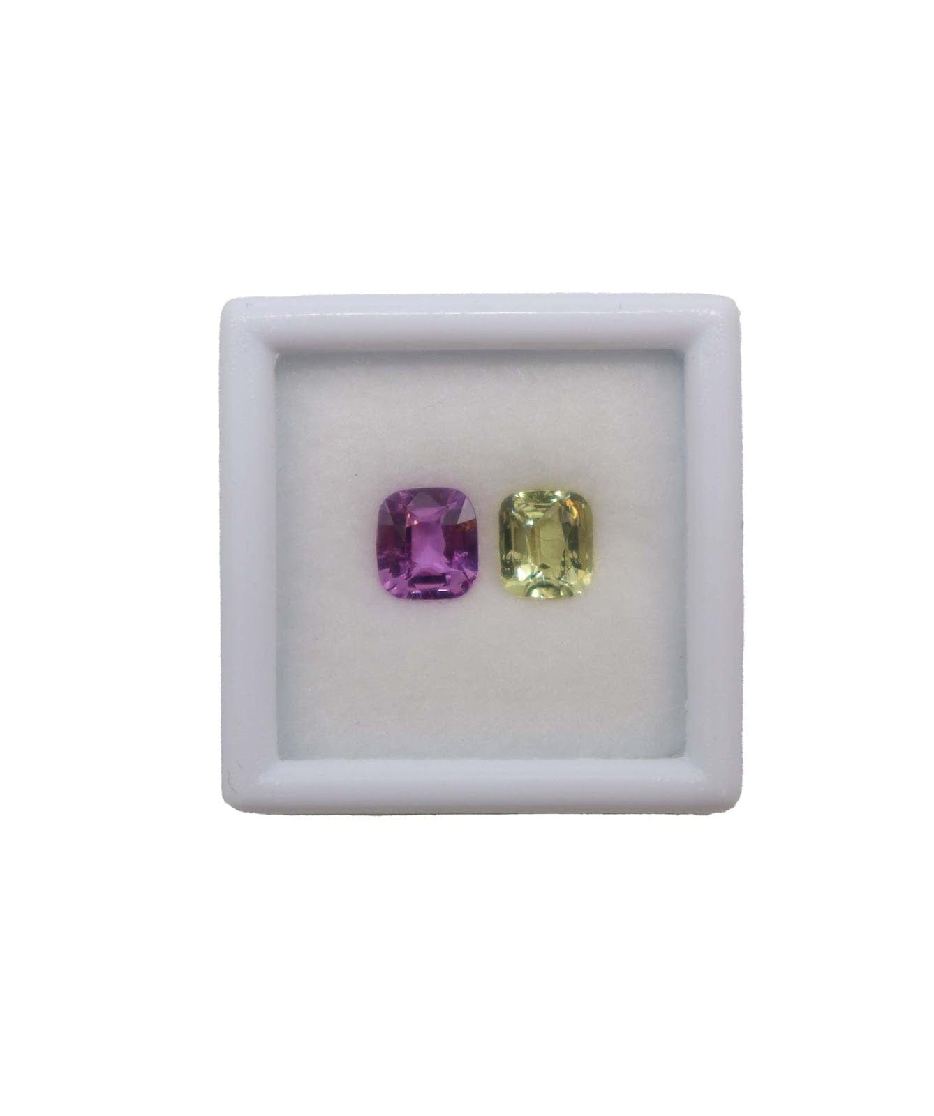 Luxury Promise 1.85CT  NATURAL PINK & GREEN SAPPHIRE (PAIR)  MS 18770-18