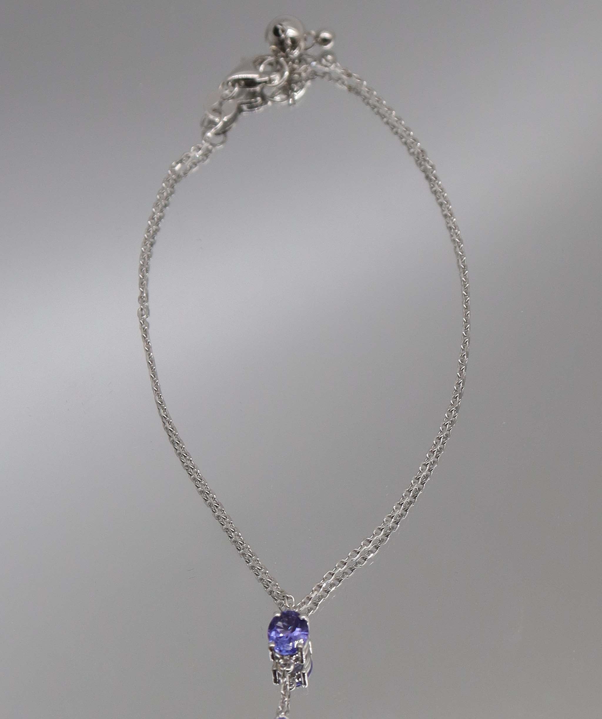 Luxury Promise 1.86ct Tanzanite Oval WG Handchain DXBS5626
