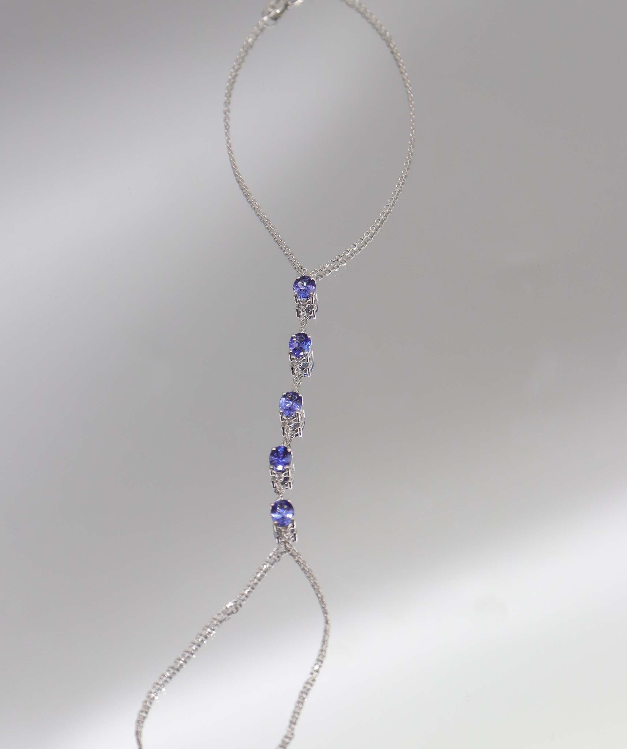 Luxury Promise 1.86ct Tanzanite Oval WG Handchain DXBS5626