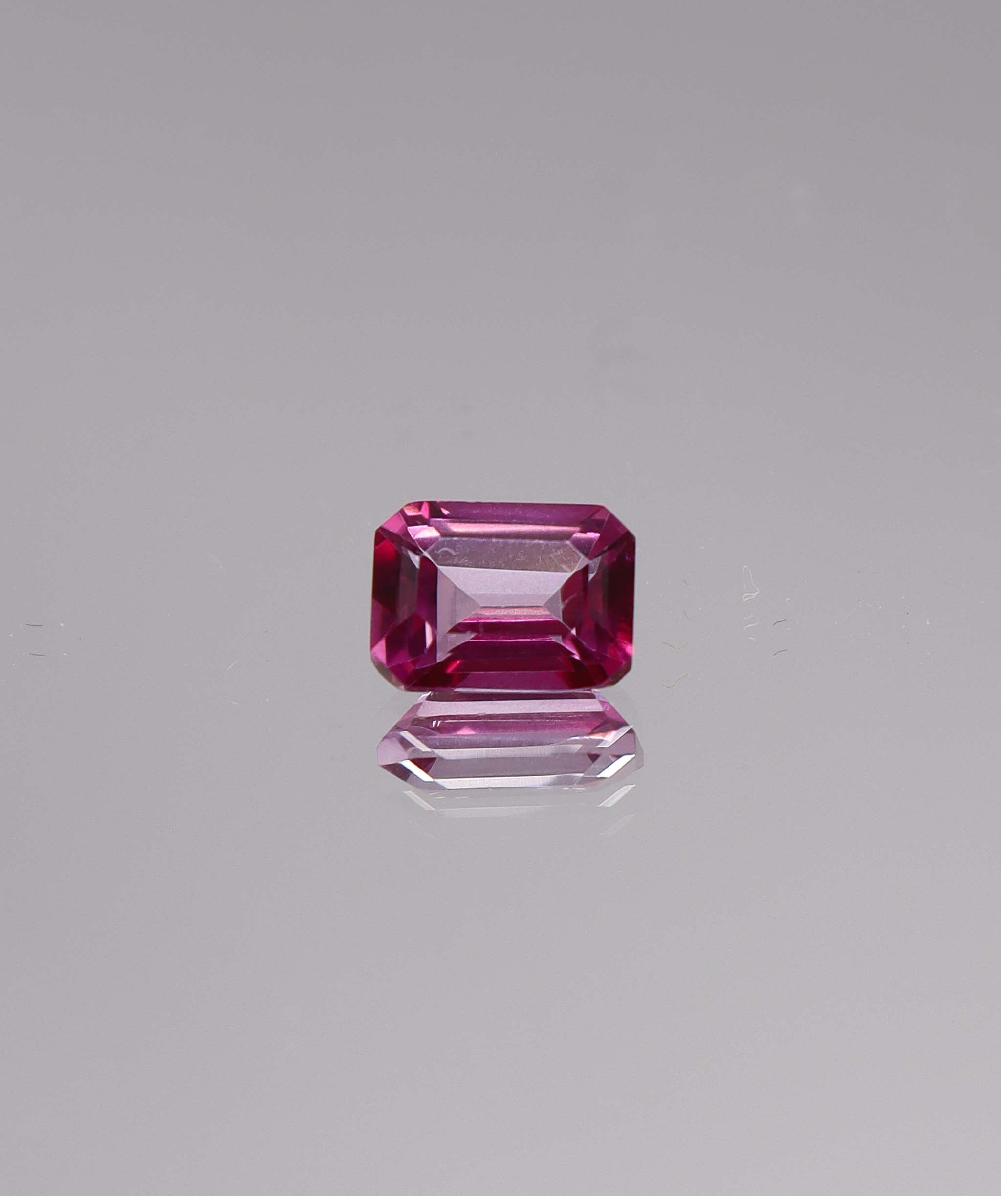 Luxury Promise 1.89ct Emerald Cut Pink Topaz DXBS6143