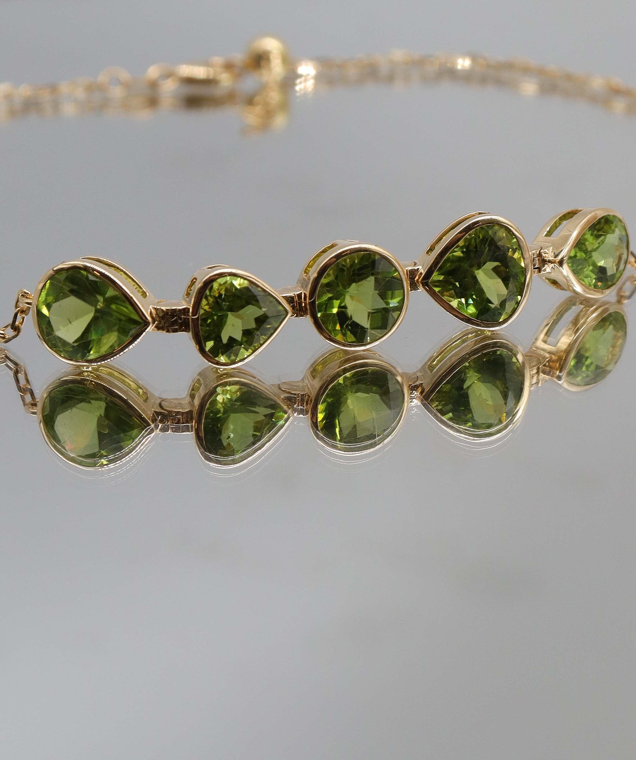 Luxury Promise 10.04ct Peridot YG Necklace/Choker DXBS5612
