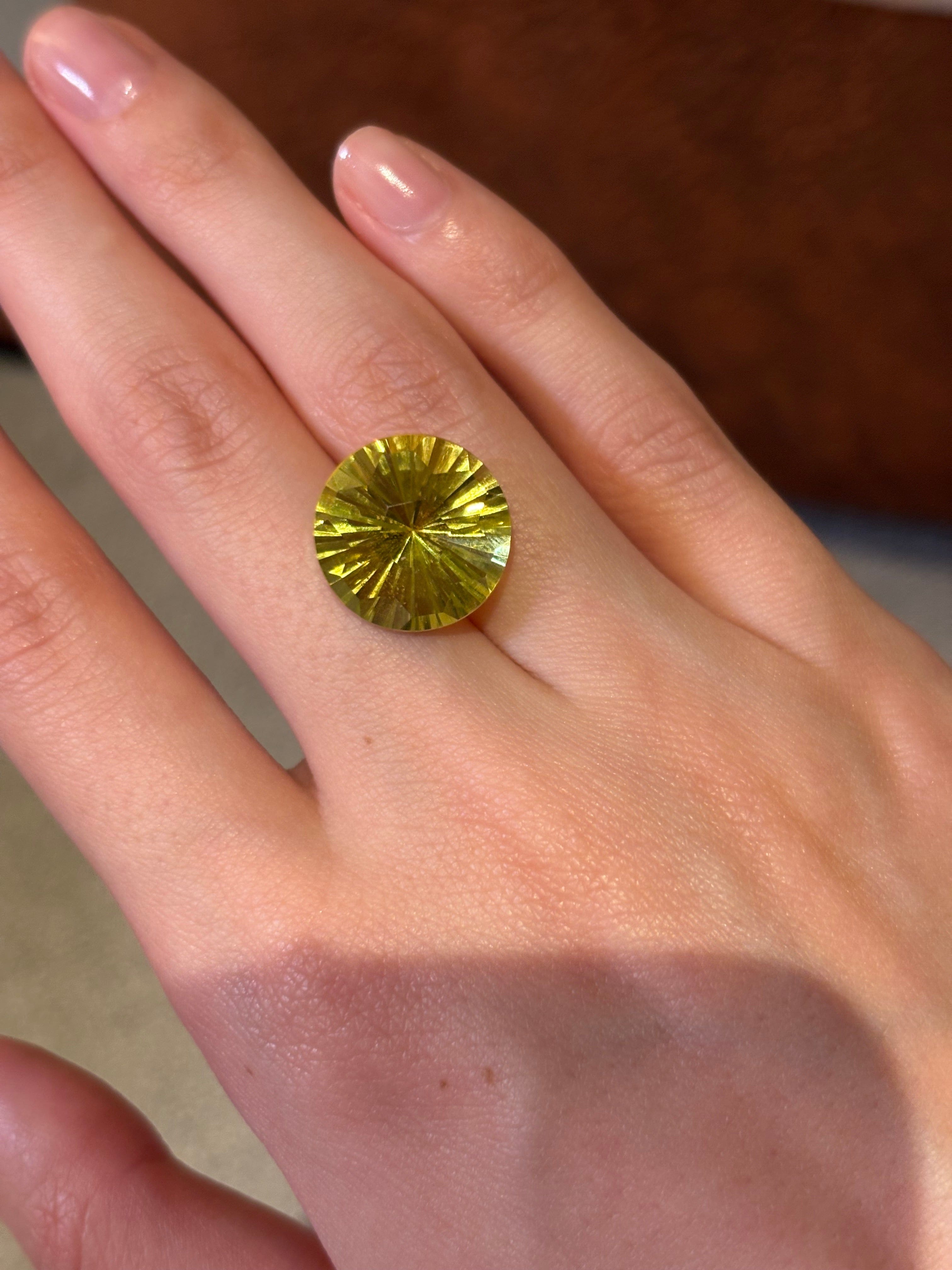 Luxury Promise 10.05ct Lemon Quartz Fantasy Round DXBCS2802